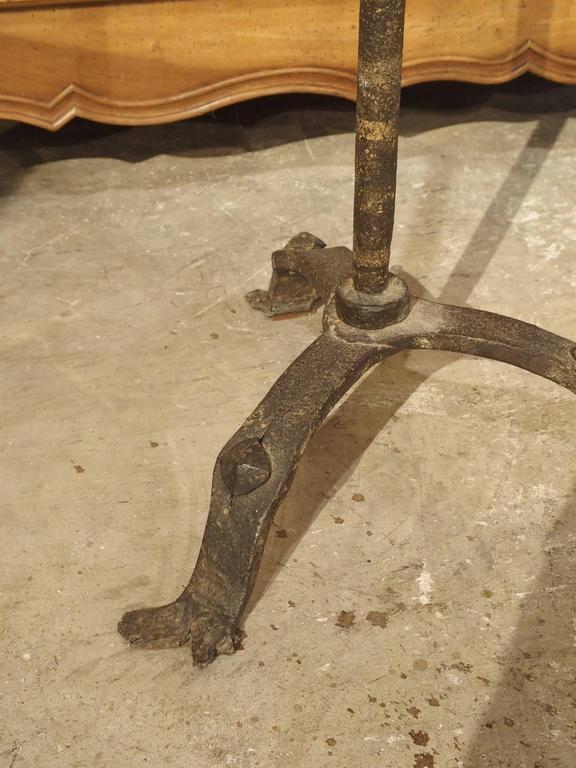 Antique Wrought Iron Torchere from Italy, 18th Century For Sale 4