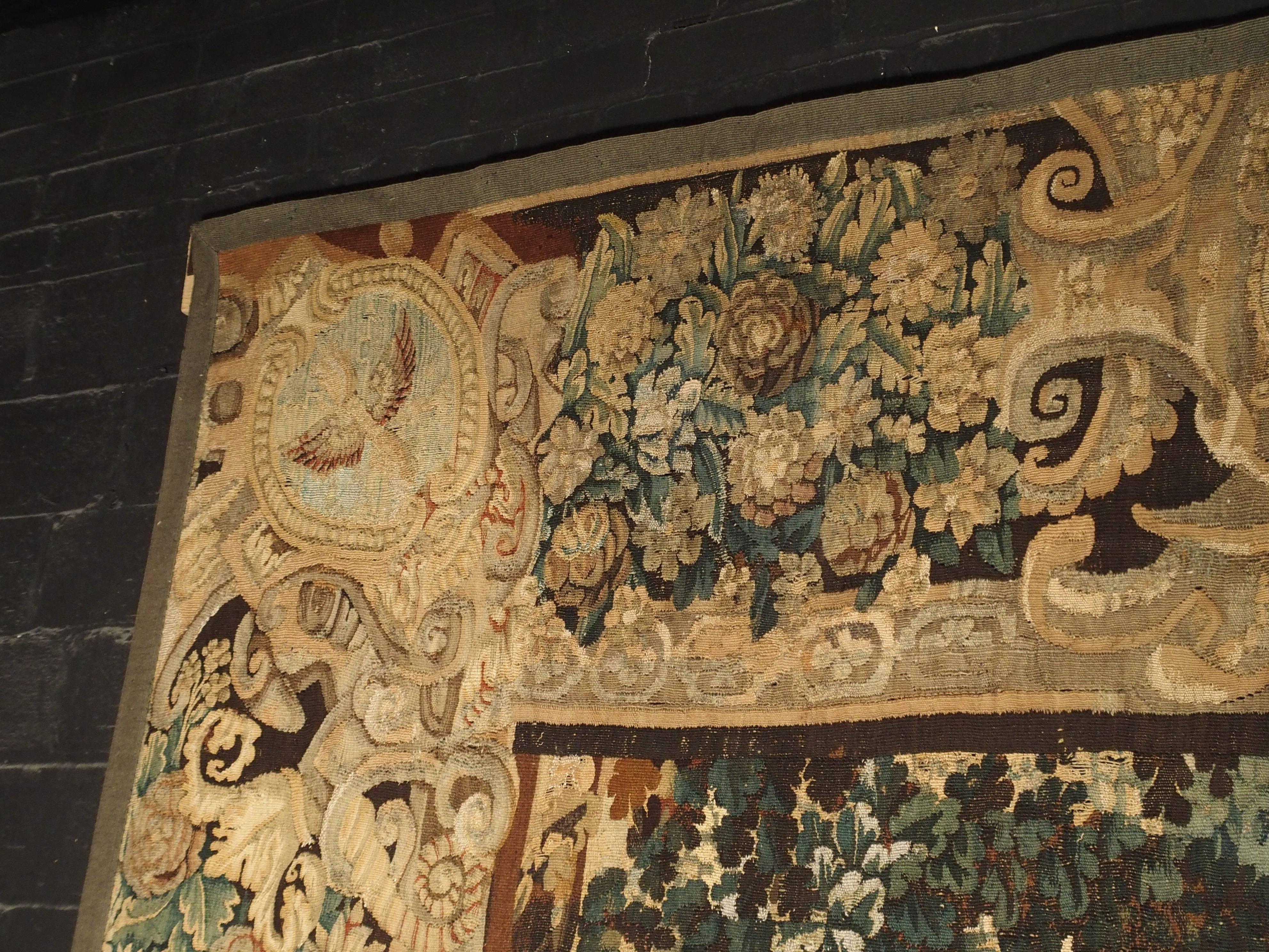 Early 17th Century Audenarde Tapestry of Forested Countryside, Wool and Silk 1