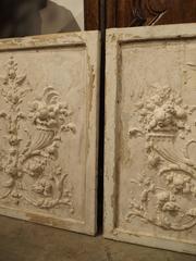 Pair of Architectural Panels from France, Plaster and Wood