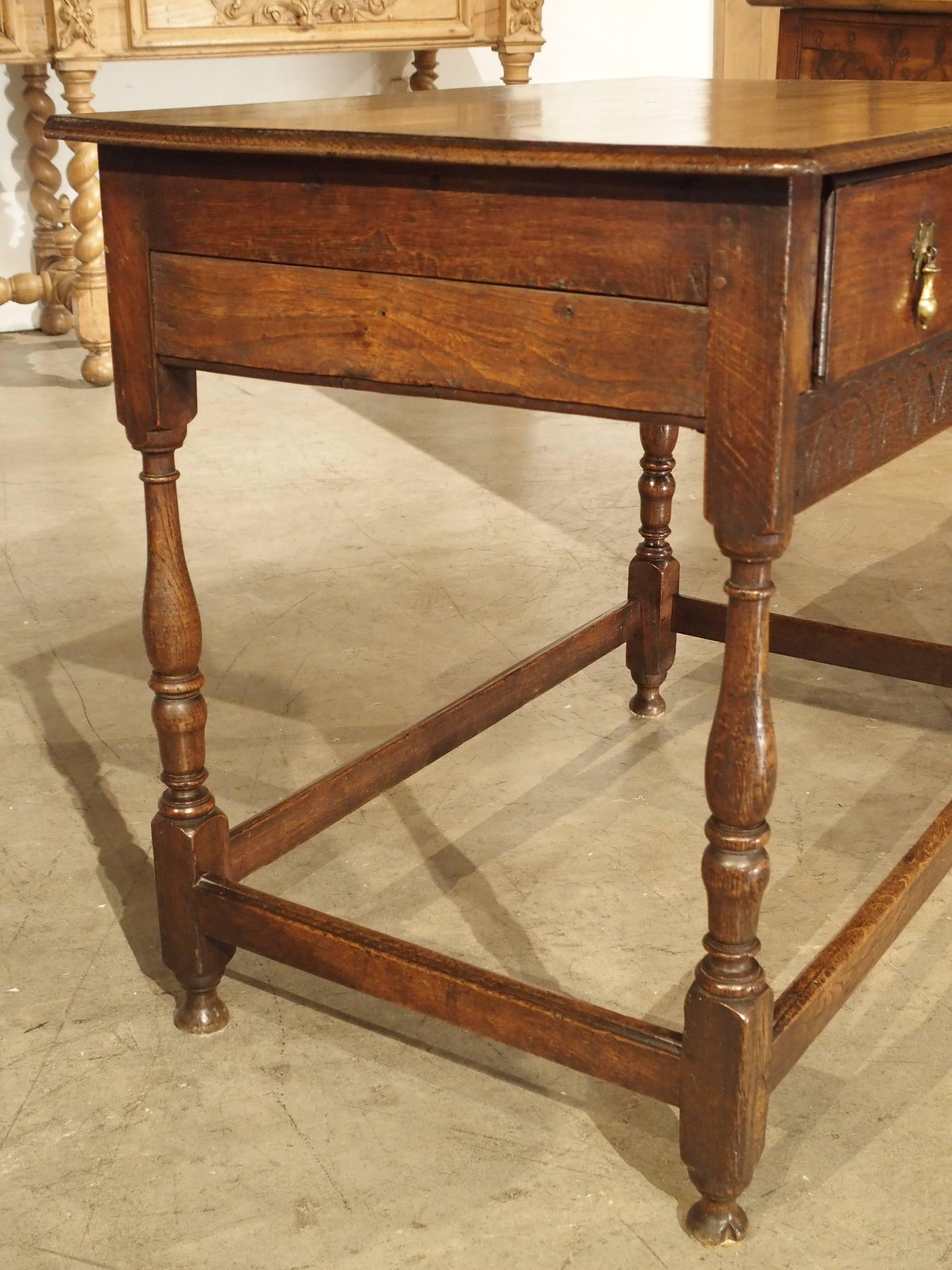 18th Century and Earlier Antique Oak English Console Table, Late 17th Century
