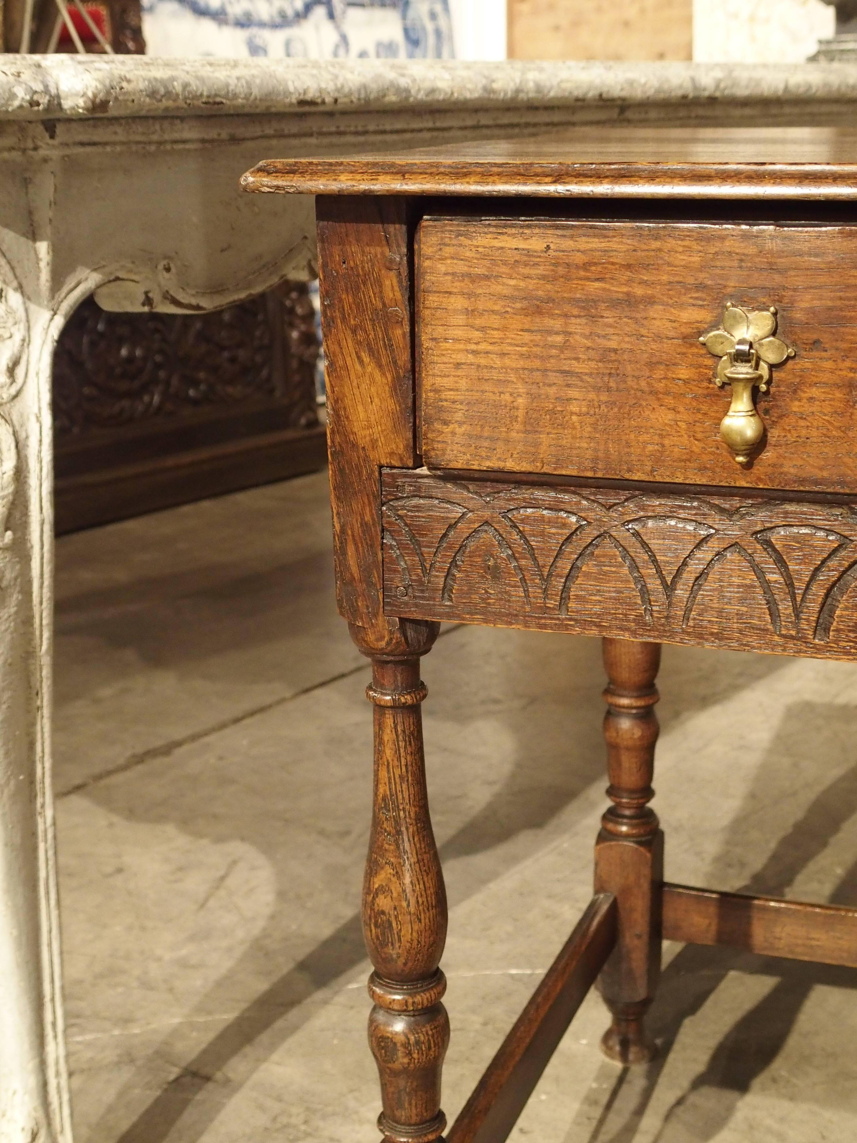 Antique Oak English Console Table, Late 17th Century 1
