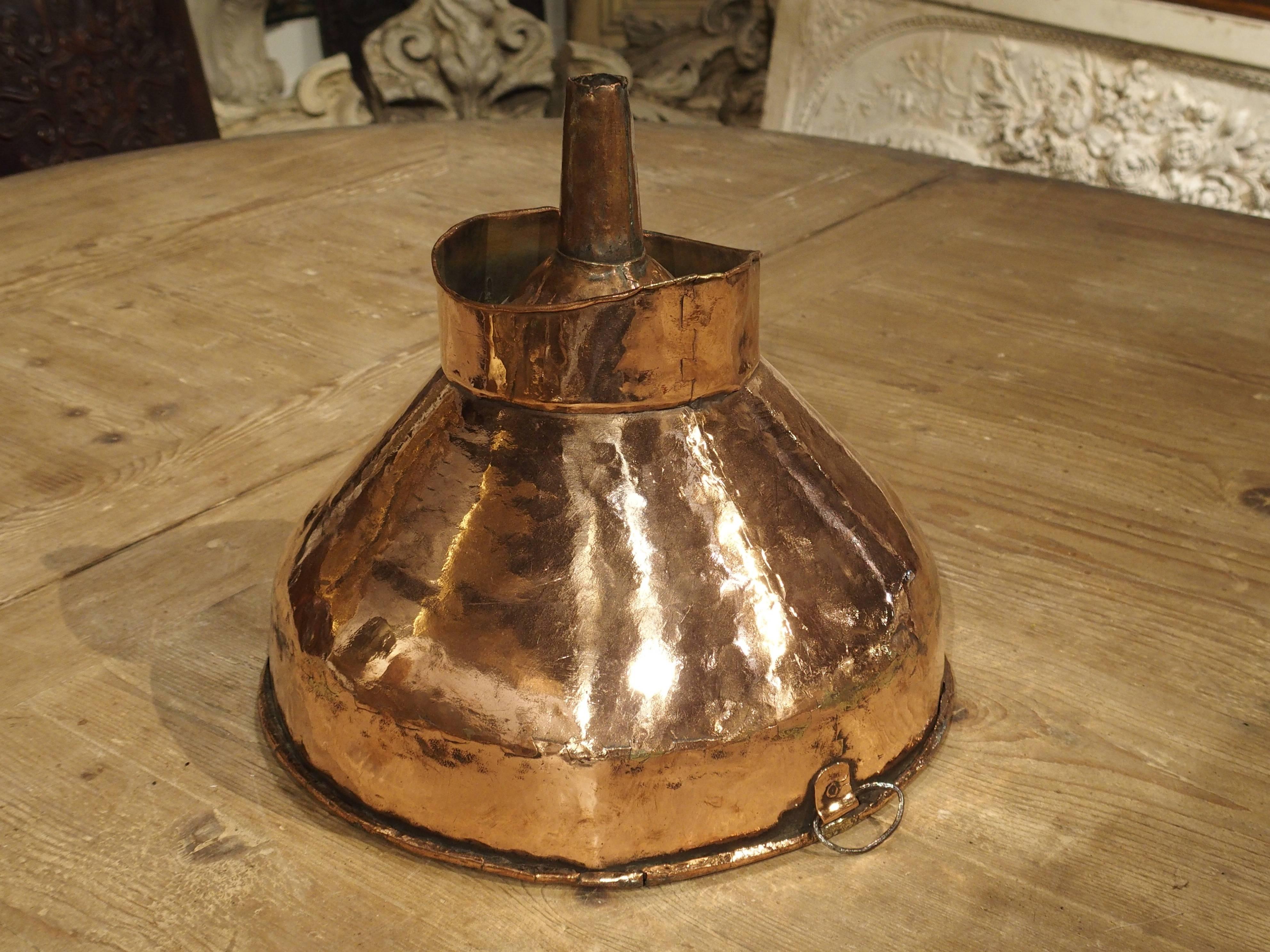18th Century French Copper Wine Funnel 1