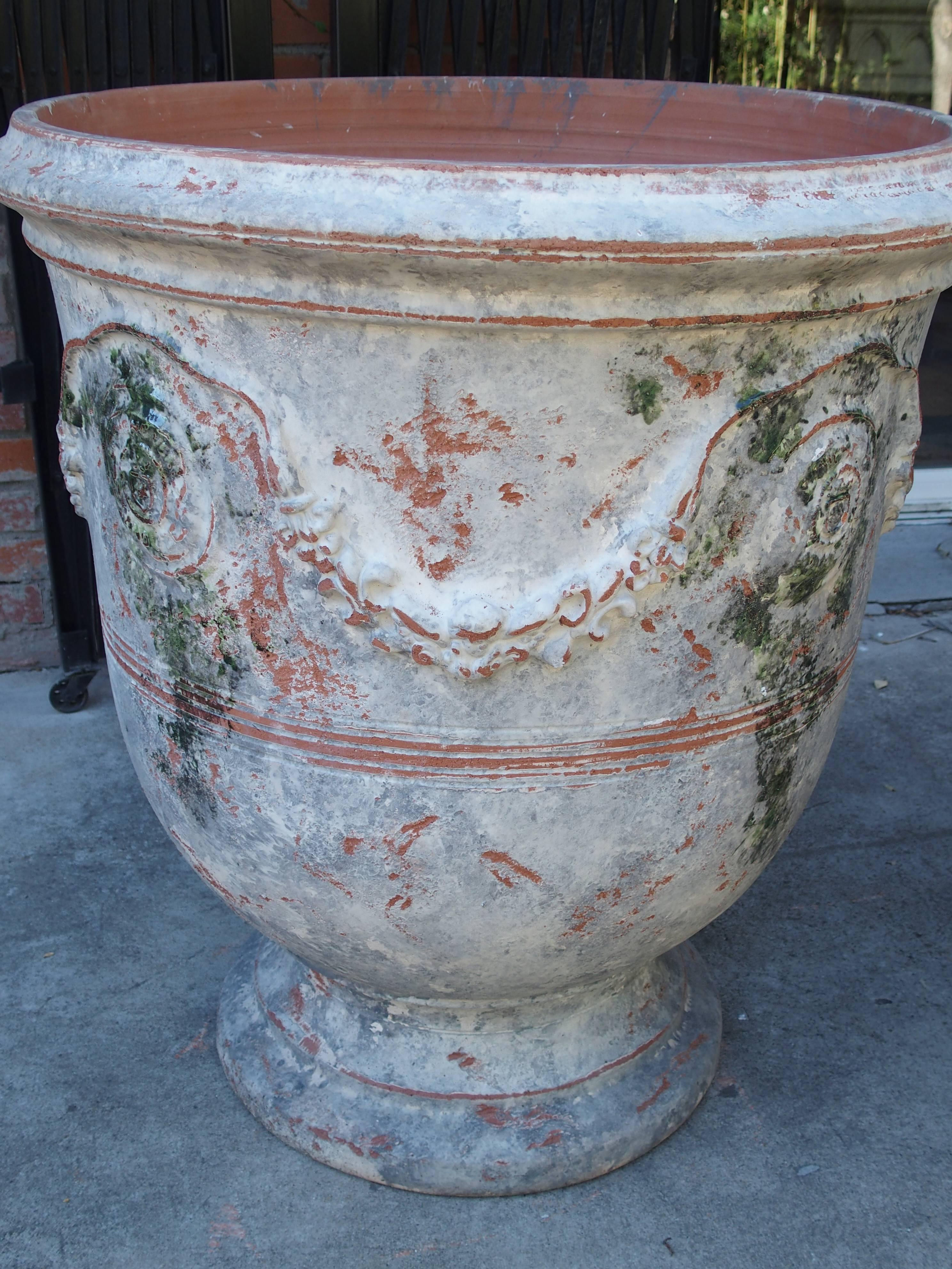 Pair of Large Painted and Distressed Anduze Pots, France 3