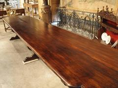 Florentine Renaissance Style Walnut Wood Monastery Table
