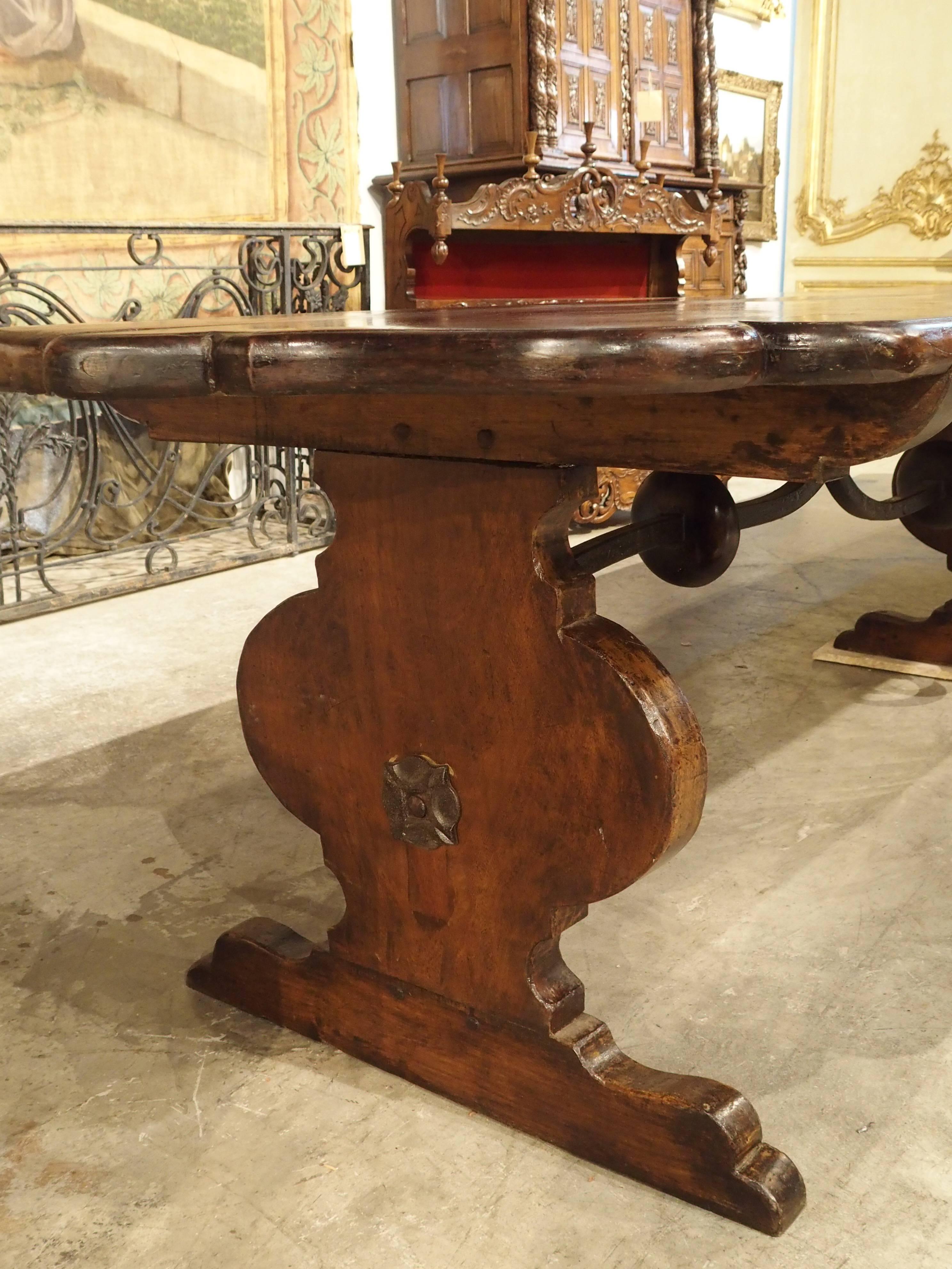 Florentine Renaissance Style Walnut Wood Monastery Table 1