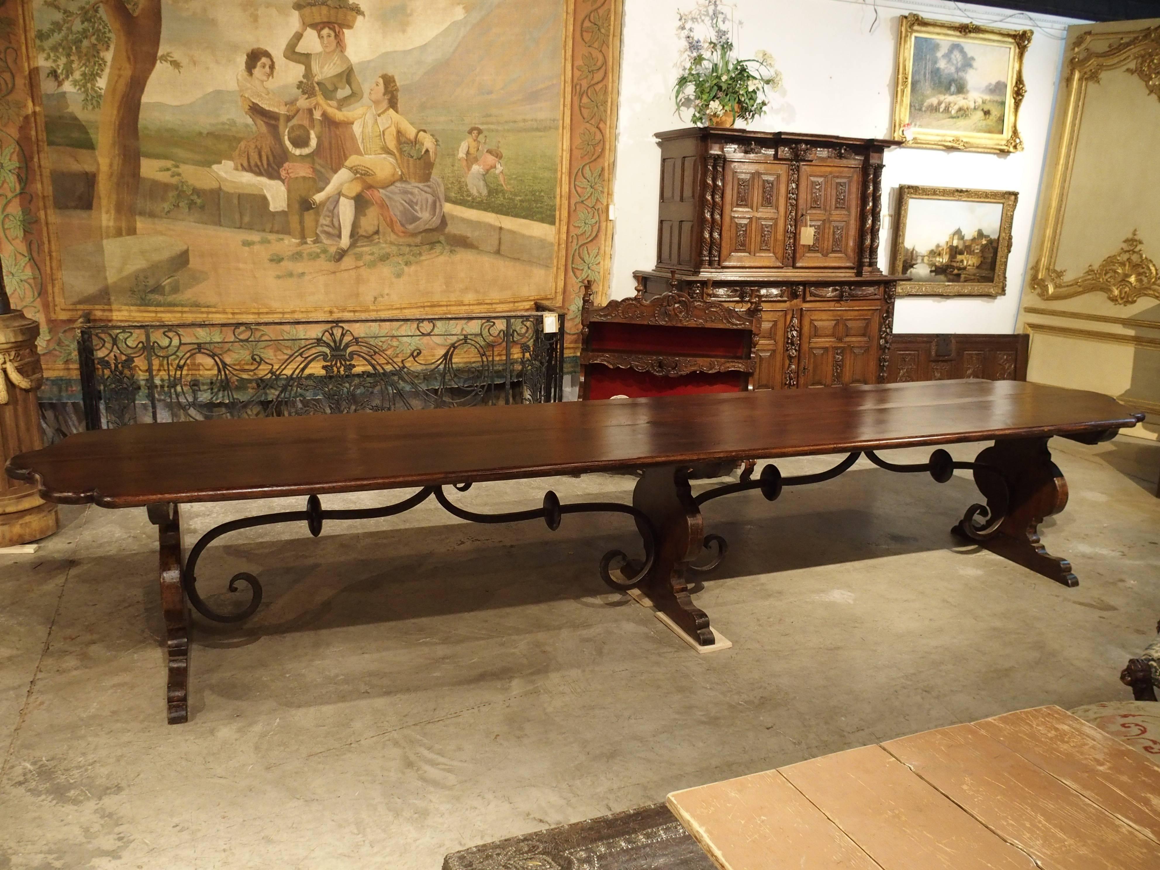 Florentine Renaissance Style Walnut Wood Monastery Table 2