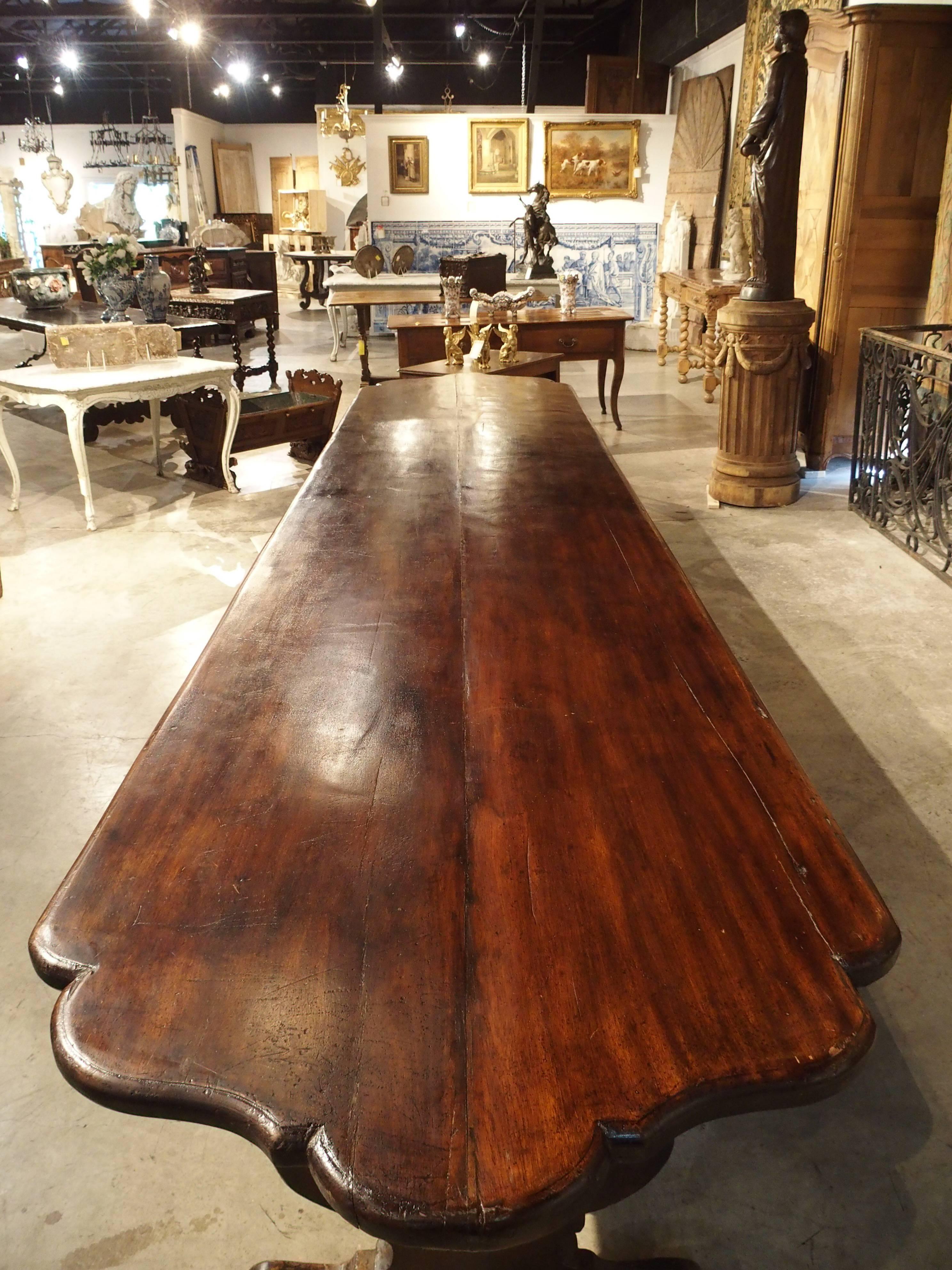 Florentine Renaissance Style Walnut Wood Monastery Table 5