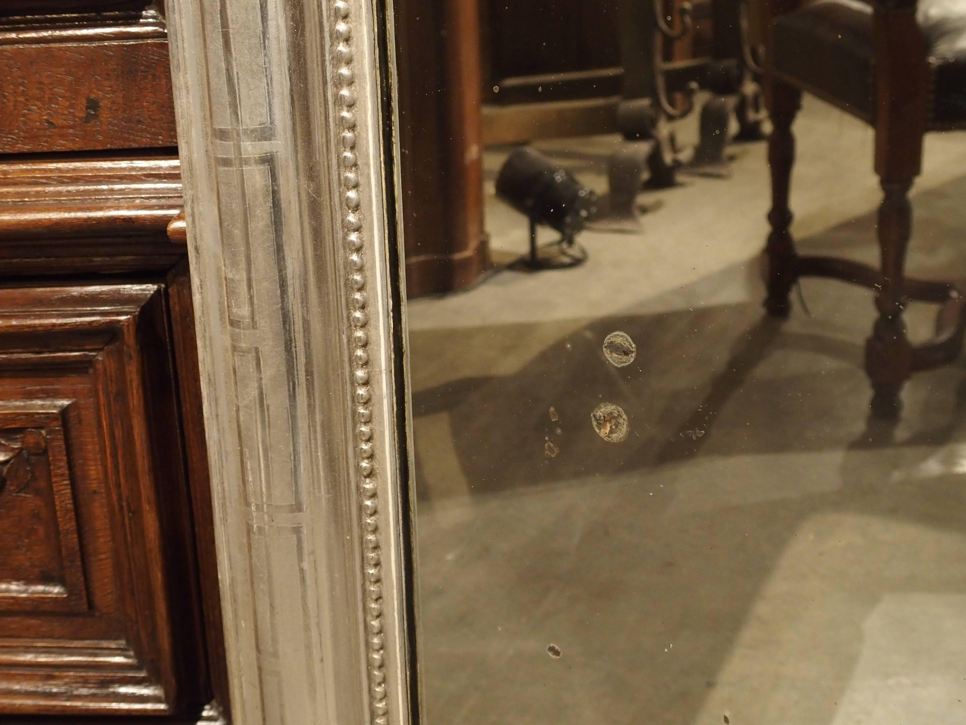Antique Silverleaf Louis Philippe Mirror, France, Late 1800s 1
