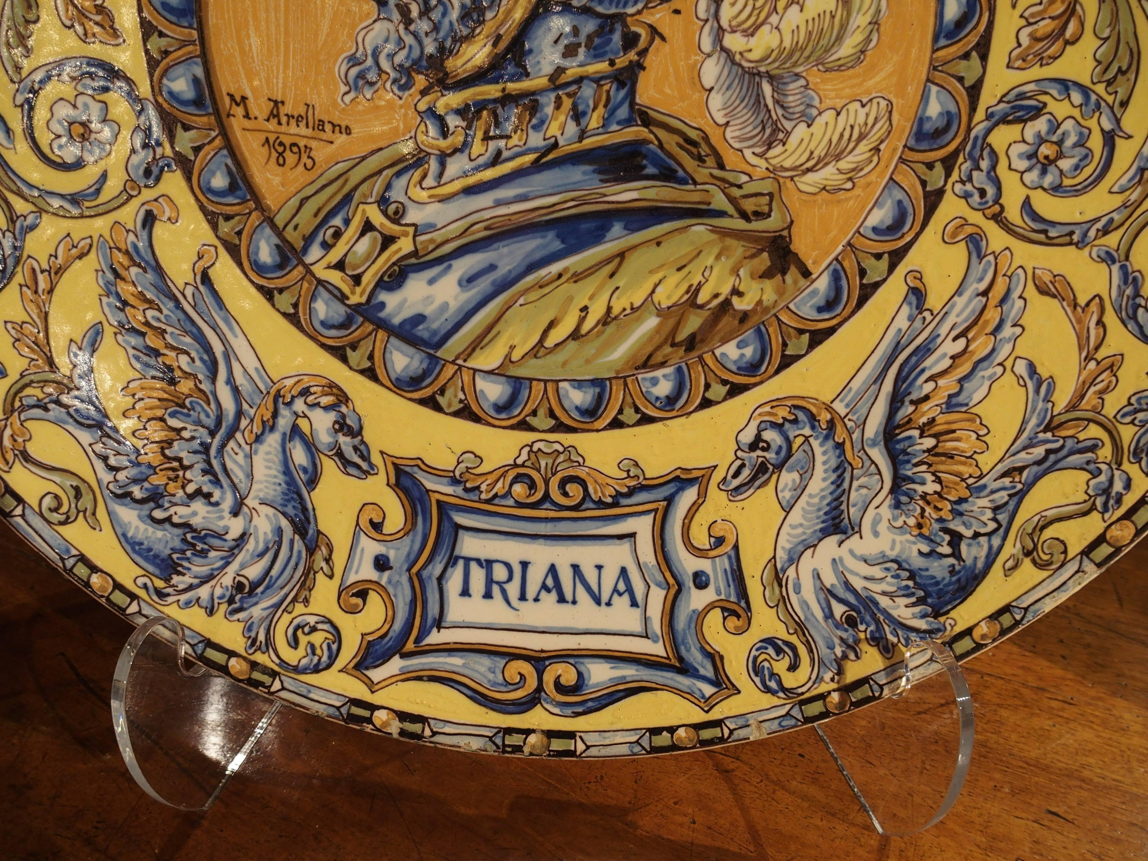 Pair of Signed 19th Century Spanish Plates from Triana 1