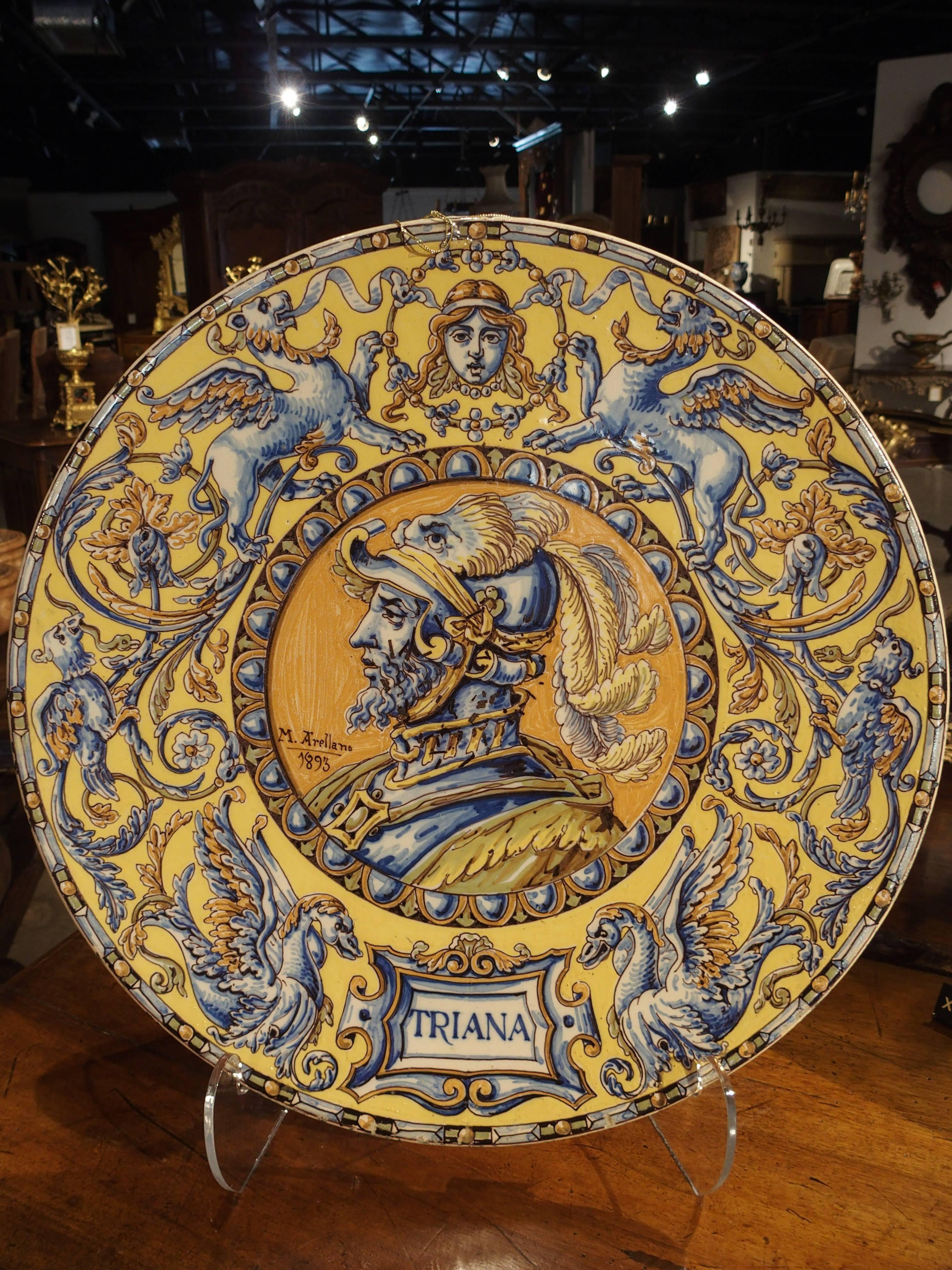 Pair of Signed 19th Century Spanish Plates from Triana 4