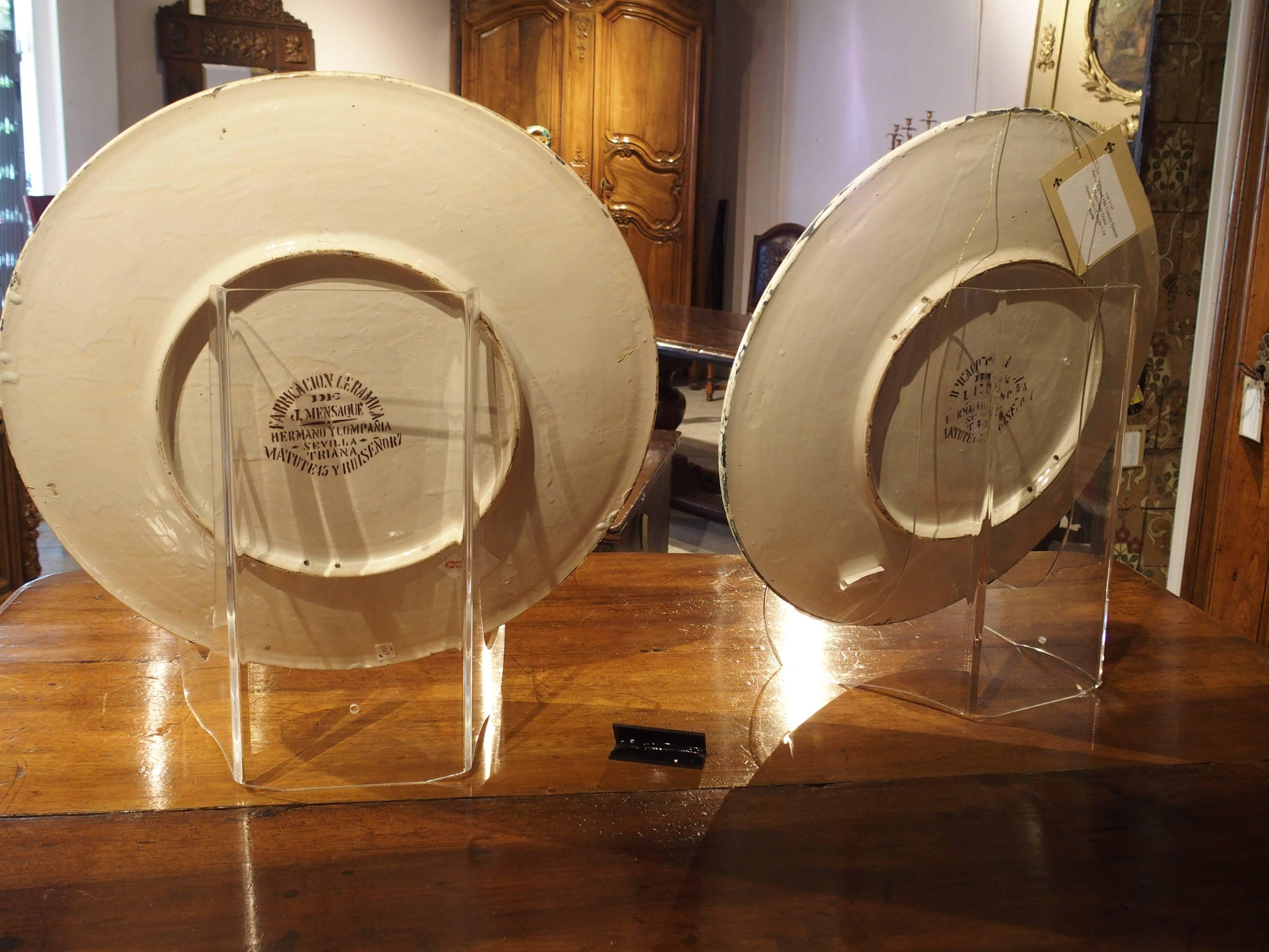 Pair of Signed 19th Century Spanish Plates from Triana 7