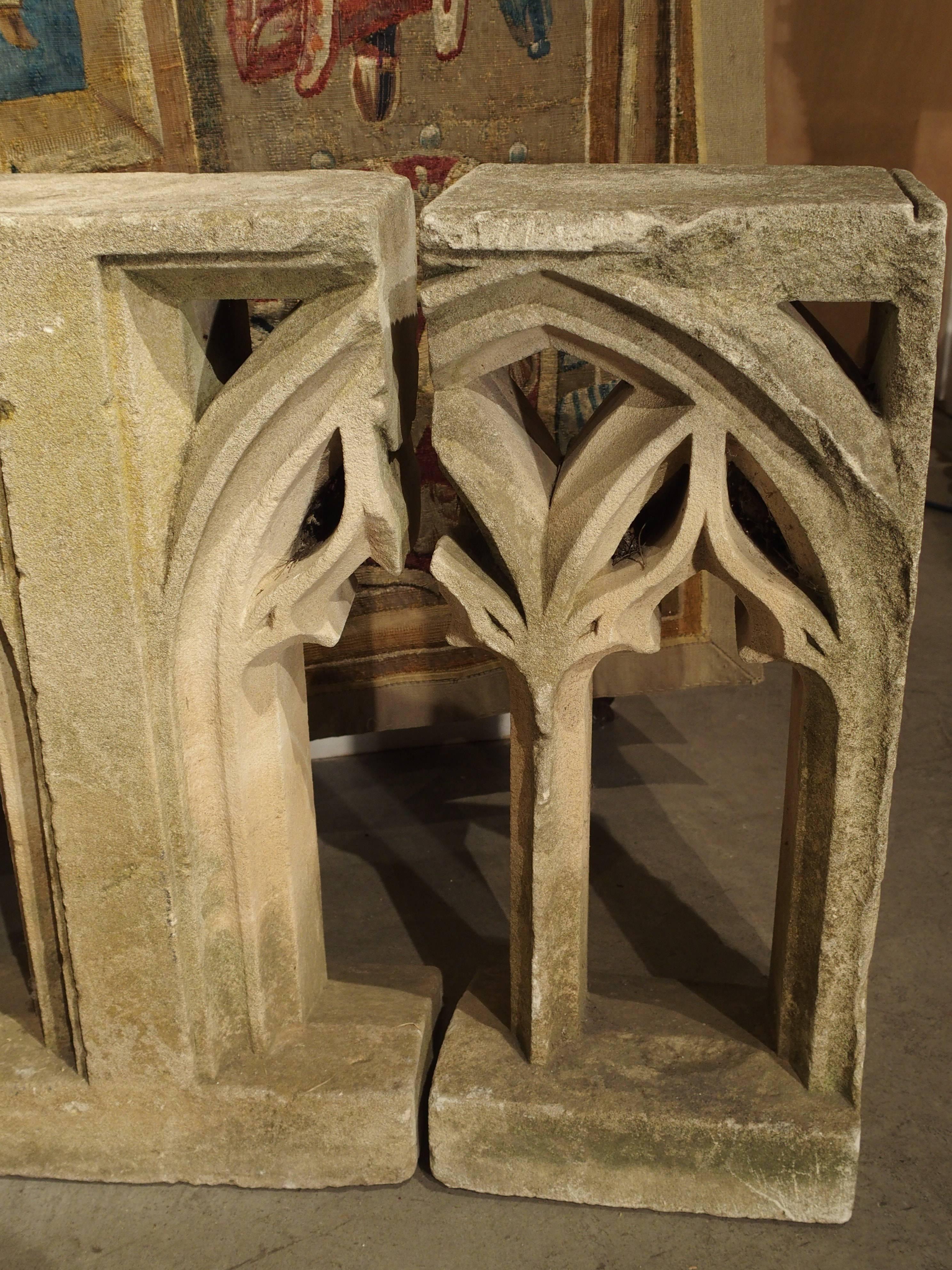 18th Century Carved Limestone Gothic Fragments from France 3