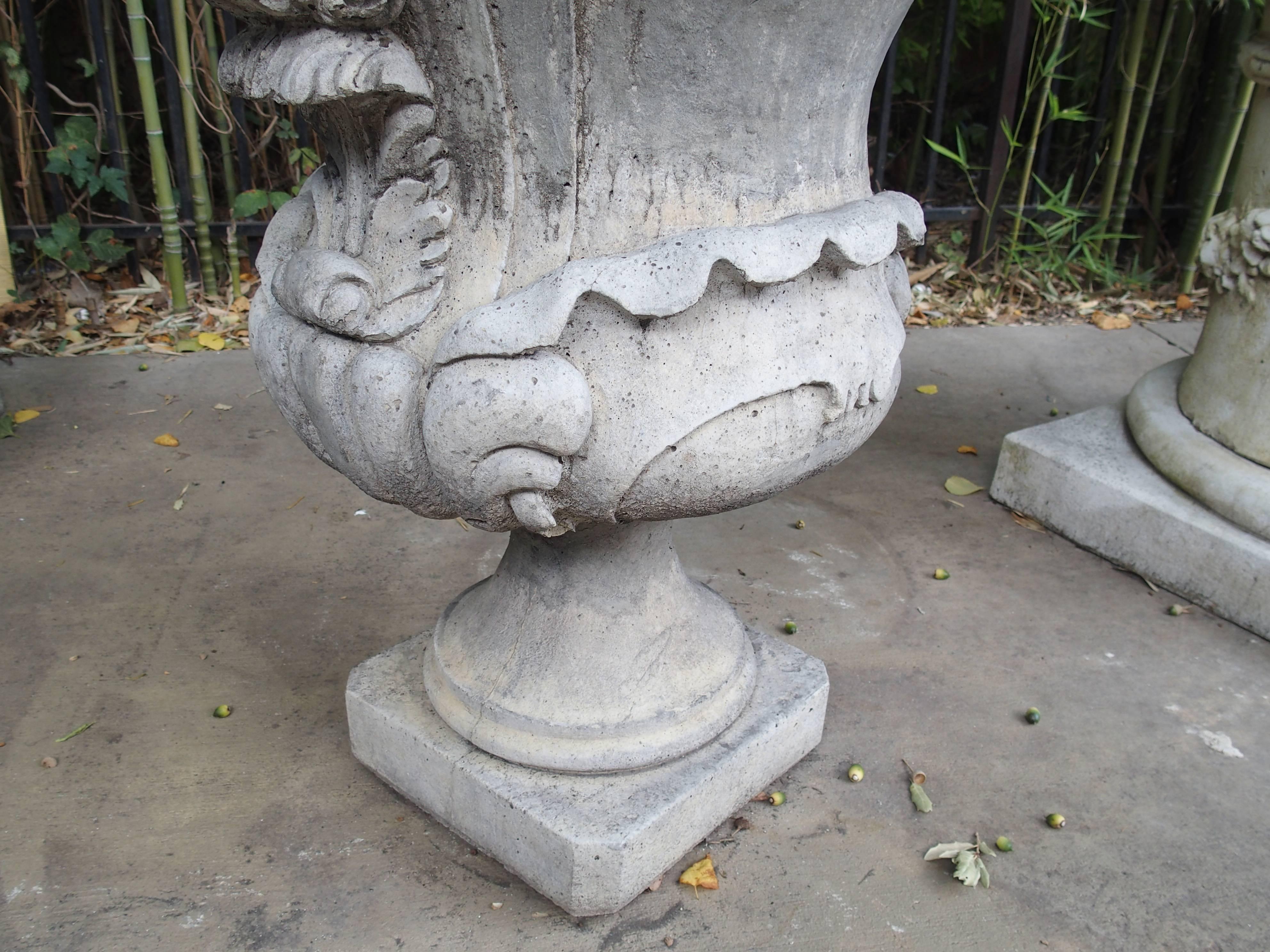 Contemporary Pair of Large Cast Stone French Garden Finials