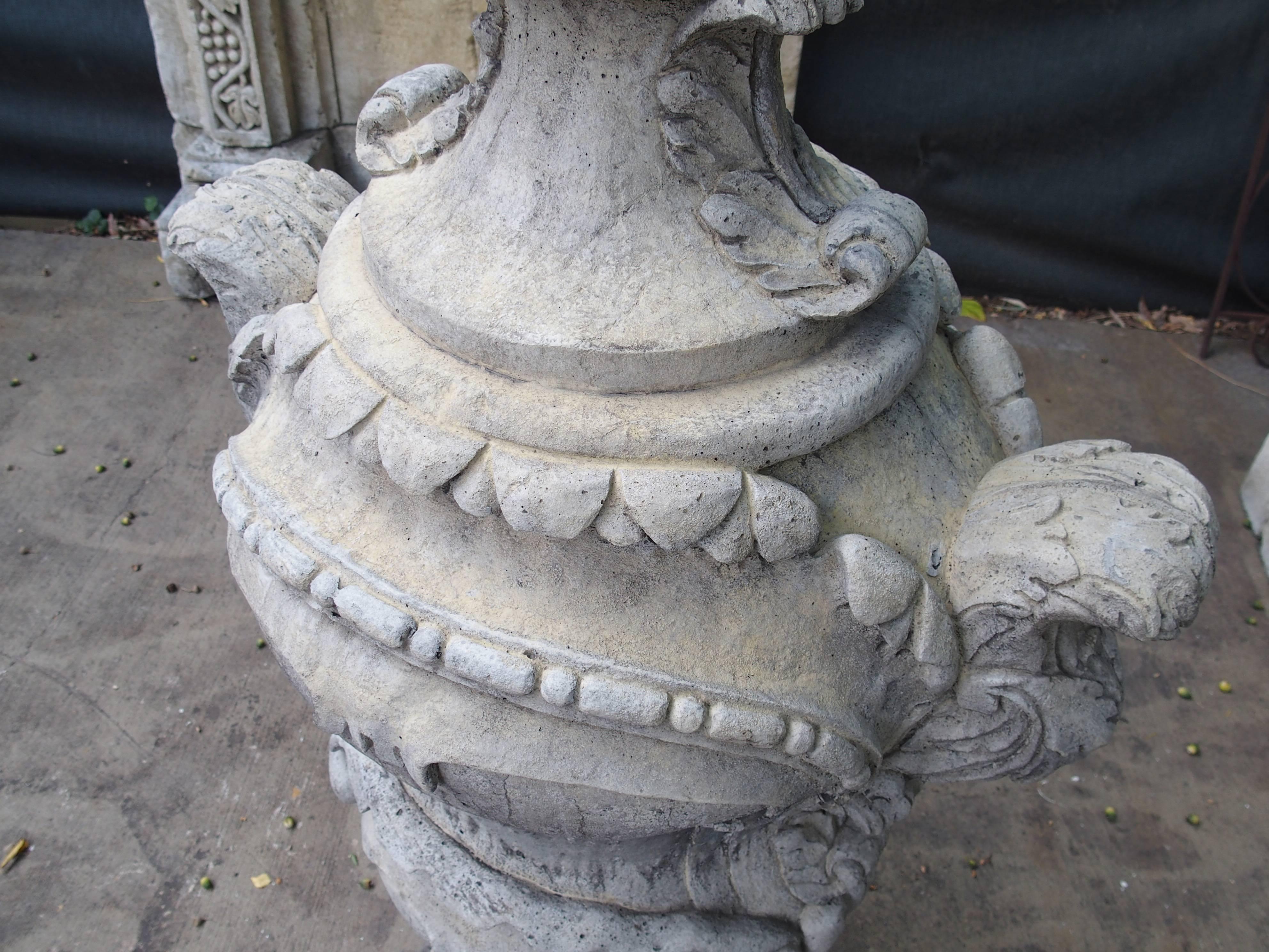Pair of Large Cast Stone French Garden Finials 2