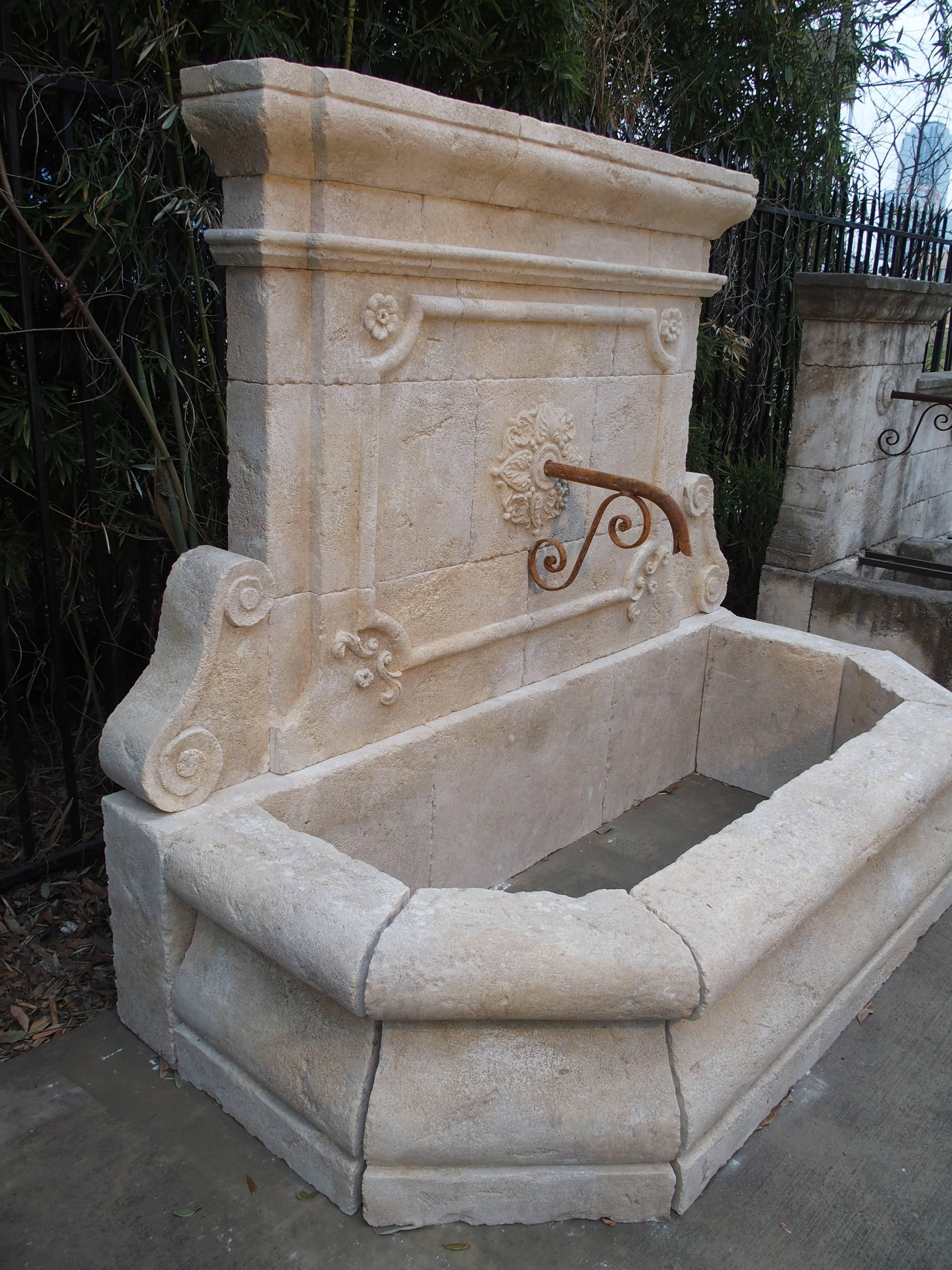 Large Carved Stone Wall Fountain from France at 1stDibs | large wall ...