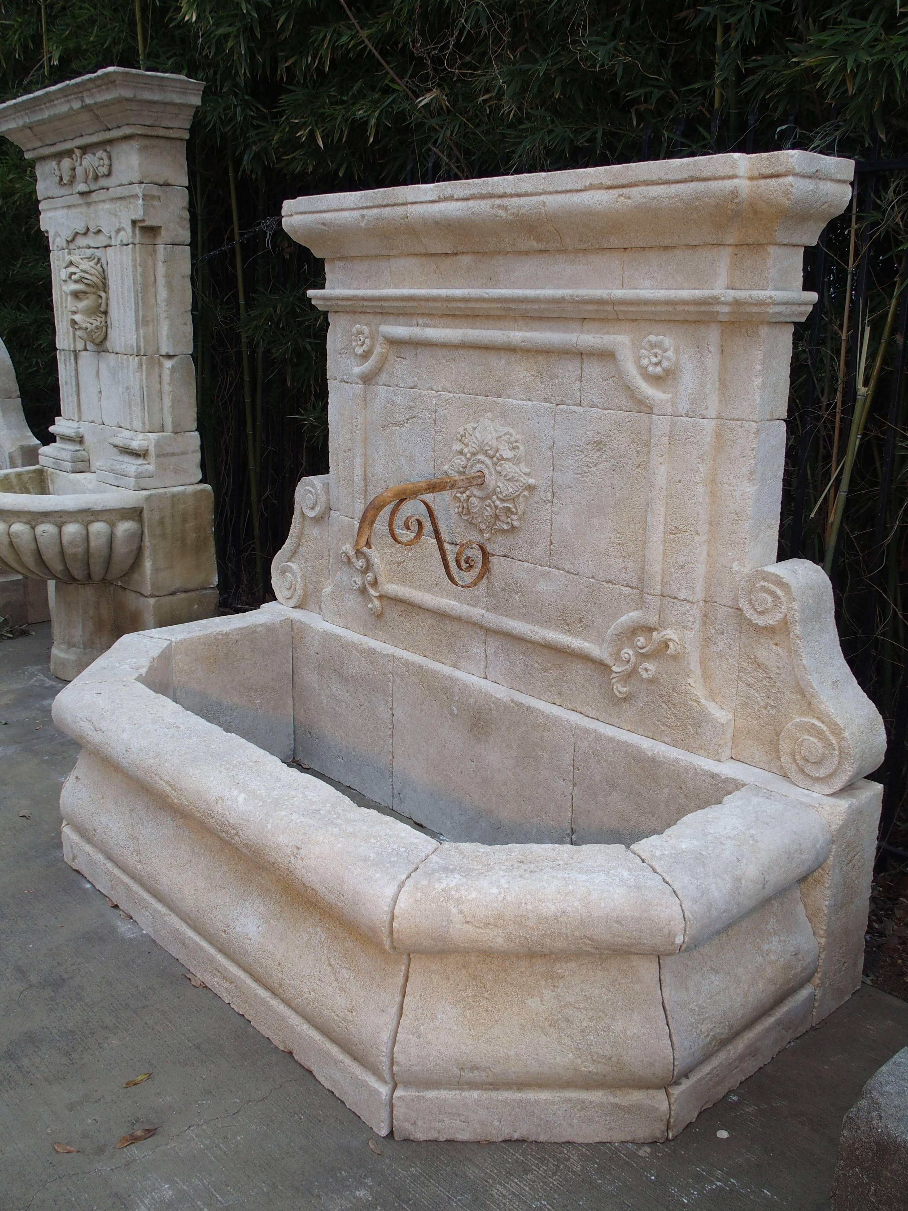 Large Carved Stone Wall Fountain from France at 1stDibs | large wall ...