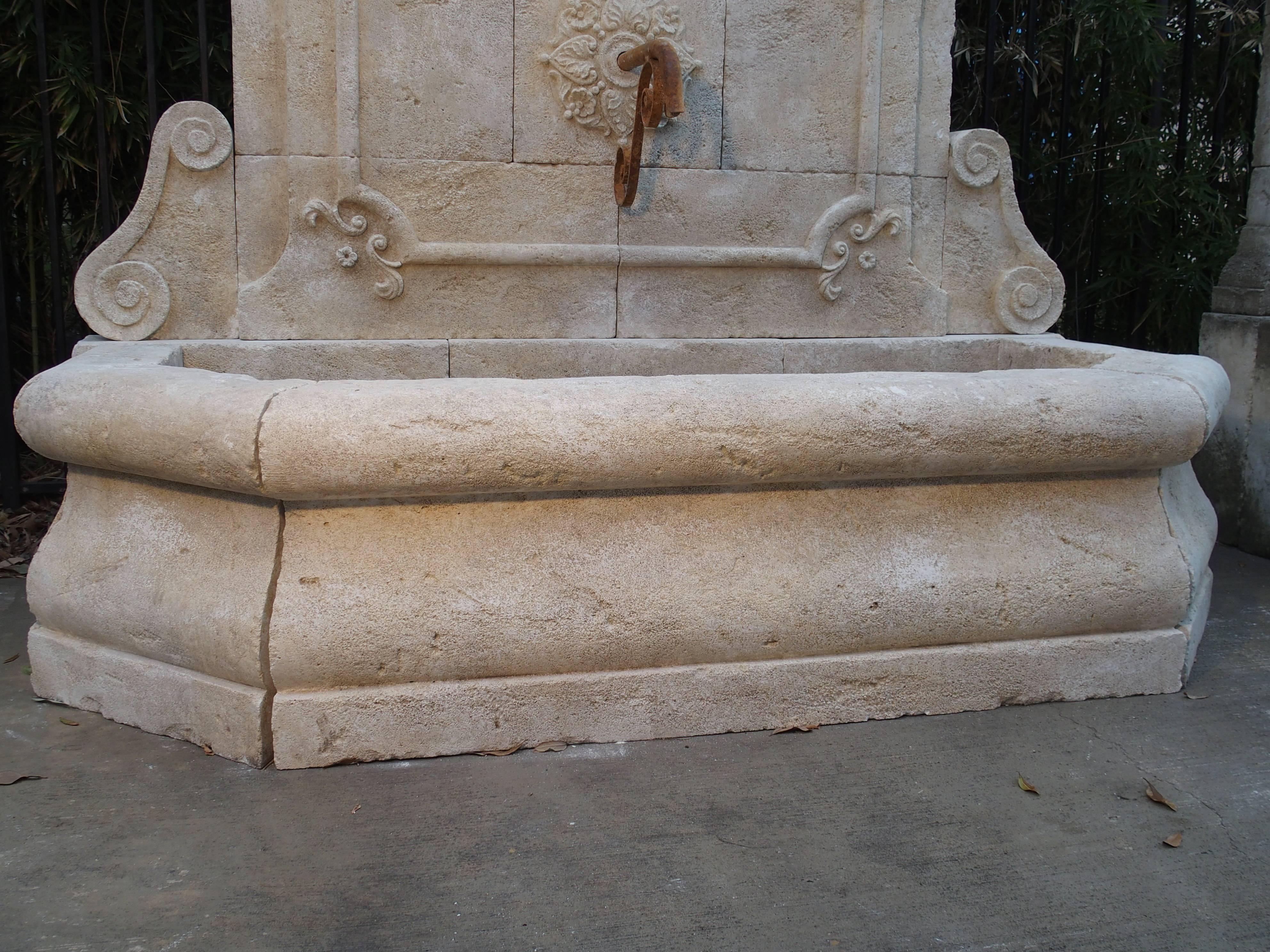 Large Carved Stone Wall Fountain from France at 1stDibs | large wall ...