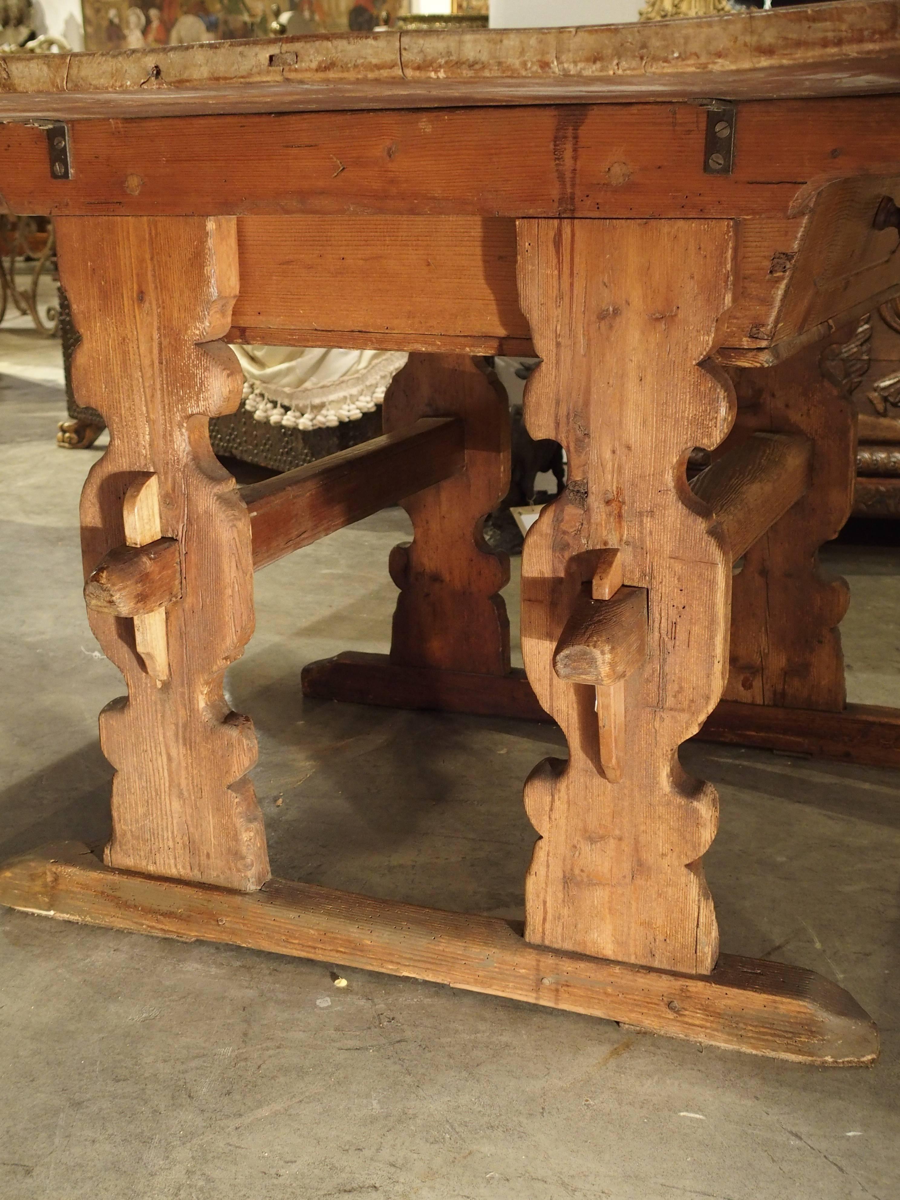 French Antique Chalet Table from the Mountain Regions of France, circa 1890