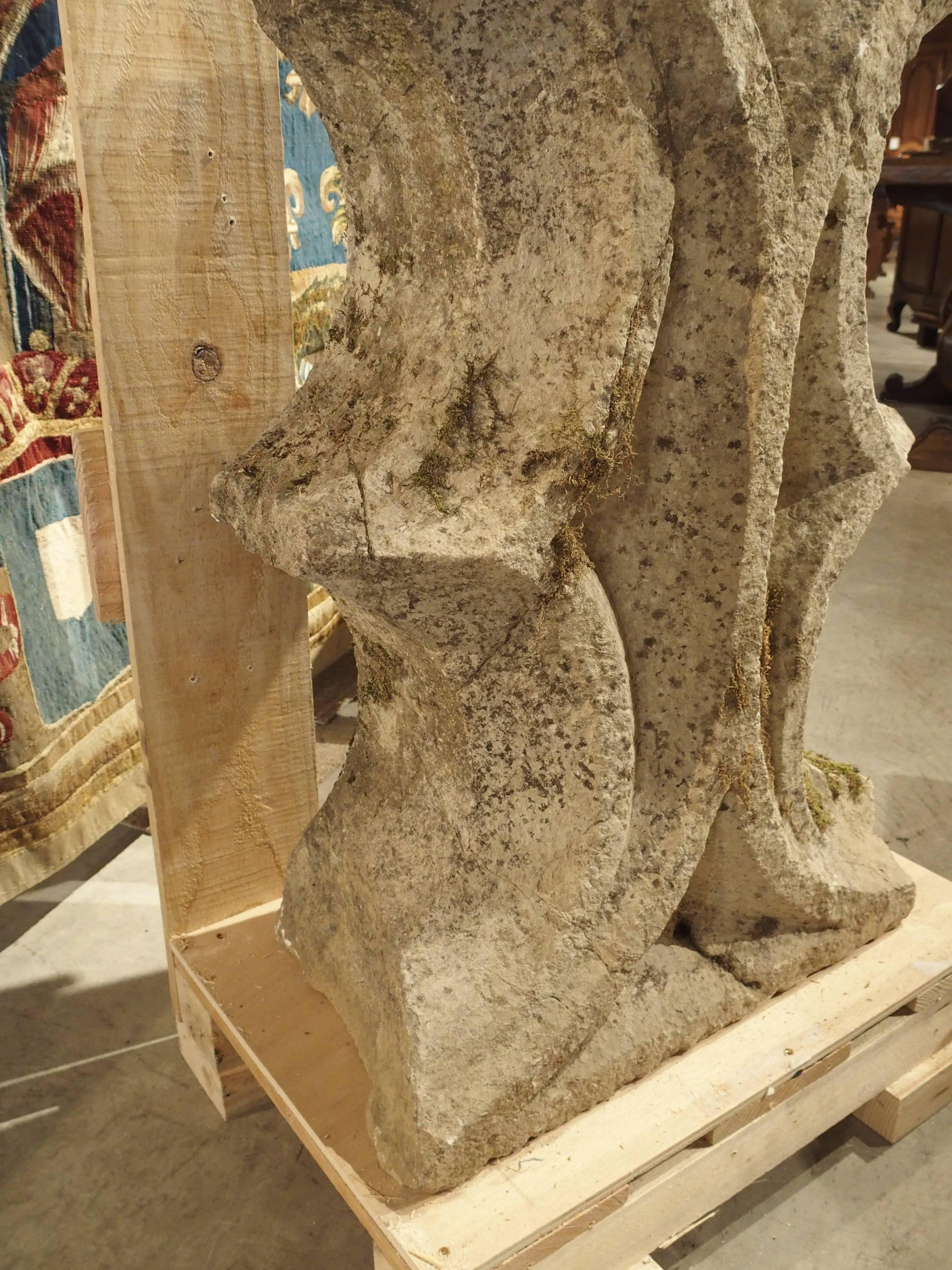 Gothic Period Architectural Stone Fragment from France, 15th Century 1