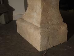 Pair of Carved Stone Console Tables from France