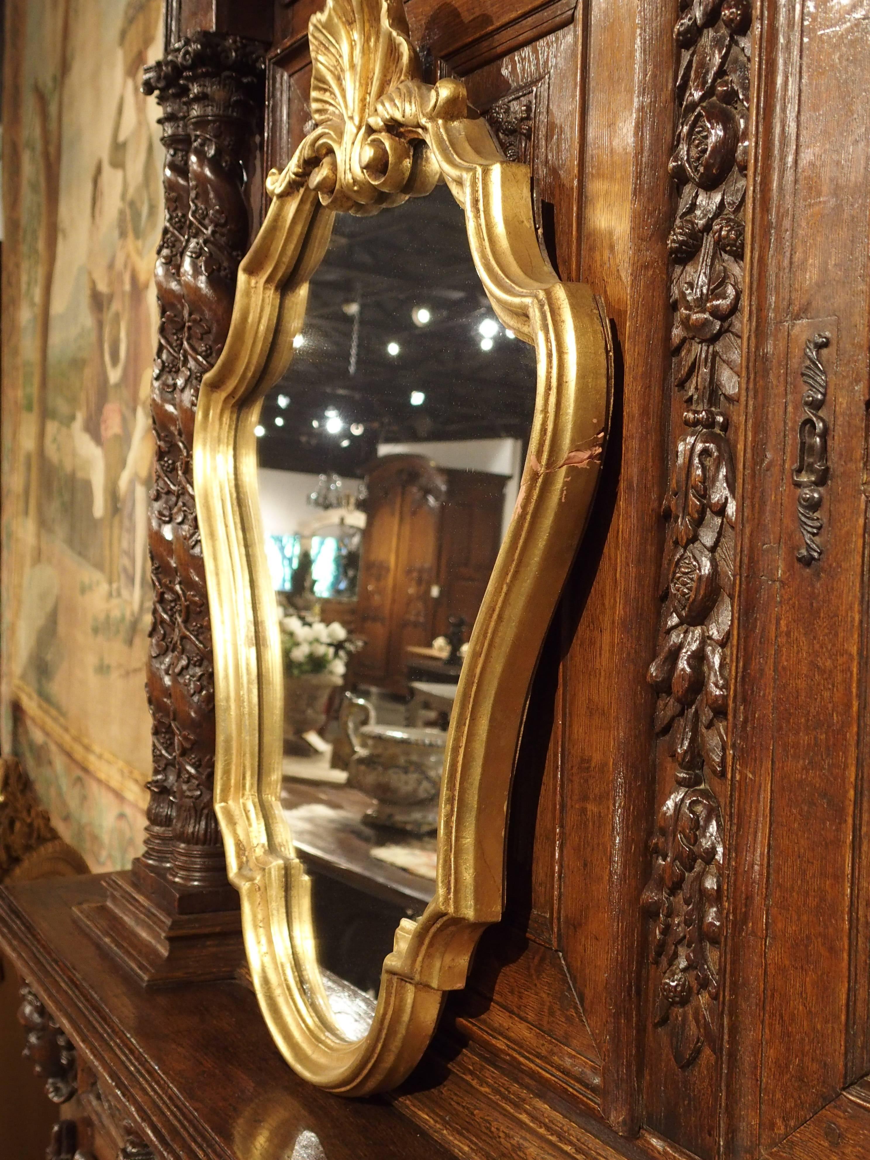 Louis XV Vintage Giltwood Mirror from France