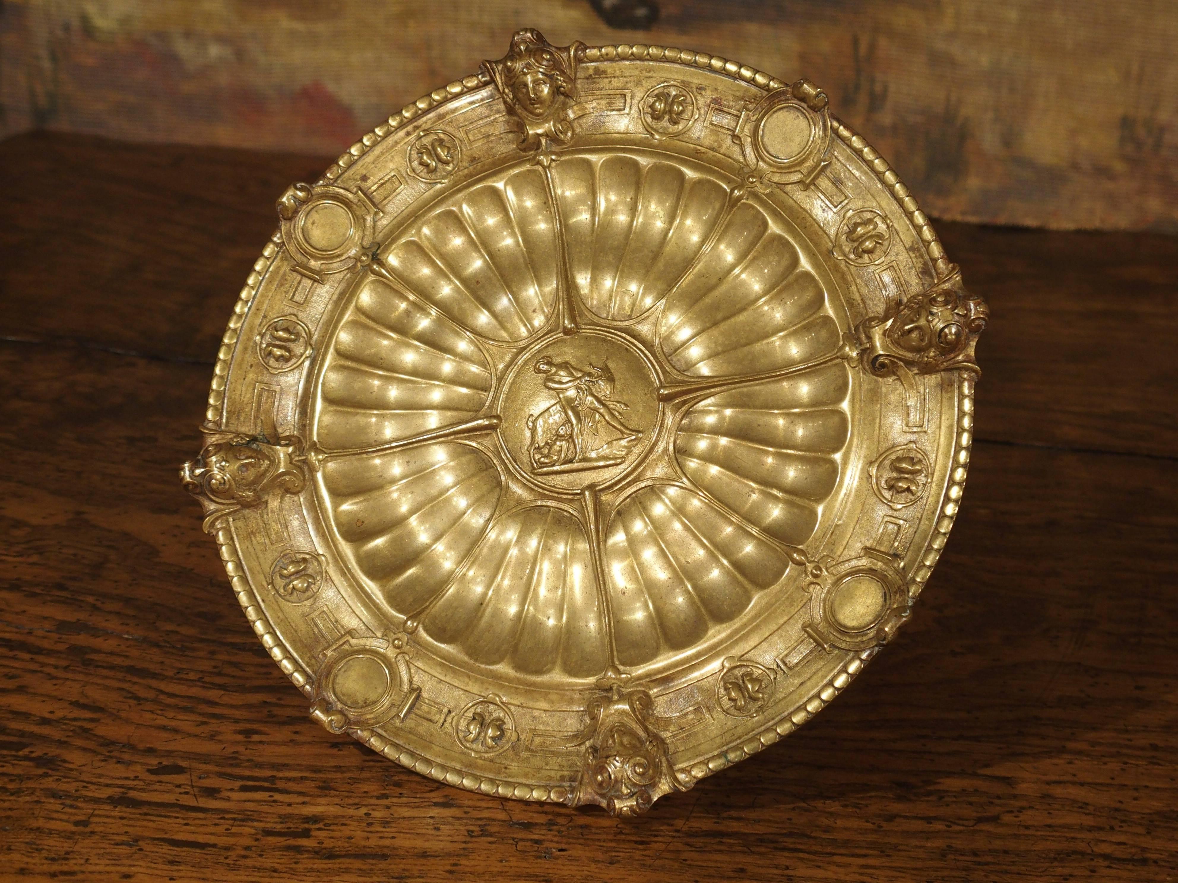 Brass Antique Gilt Bronze Neoclassical Tazza