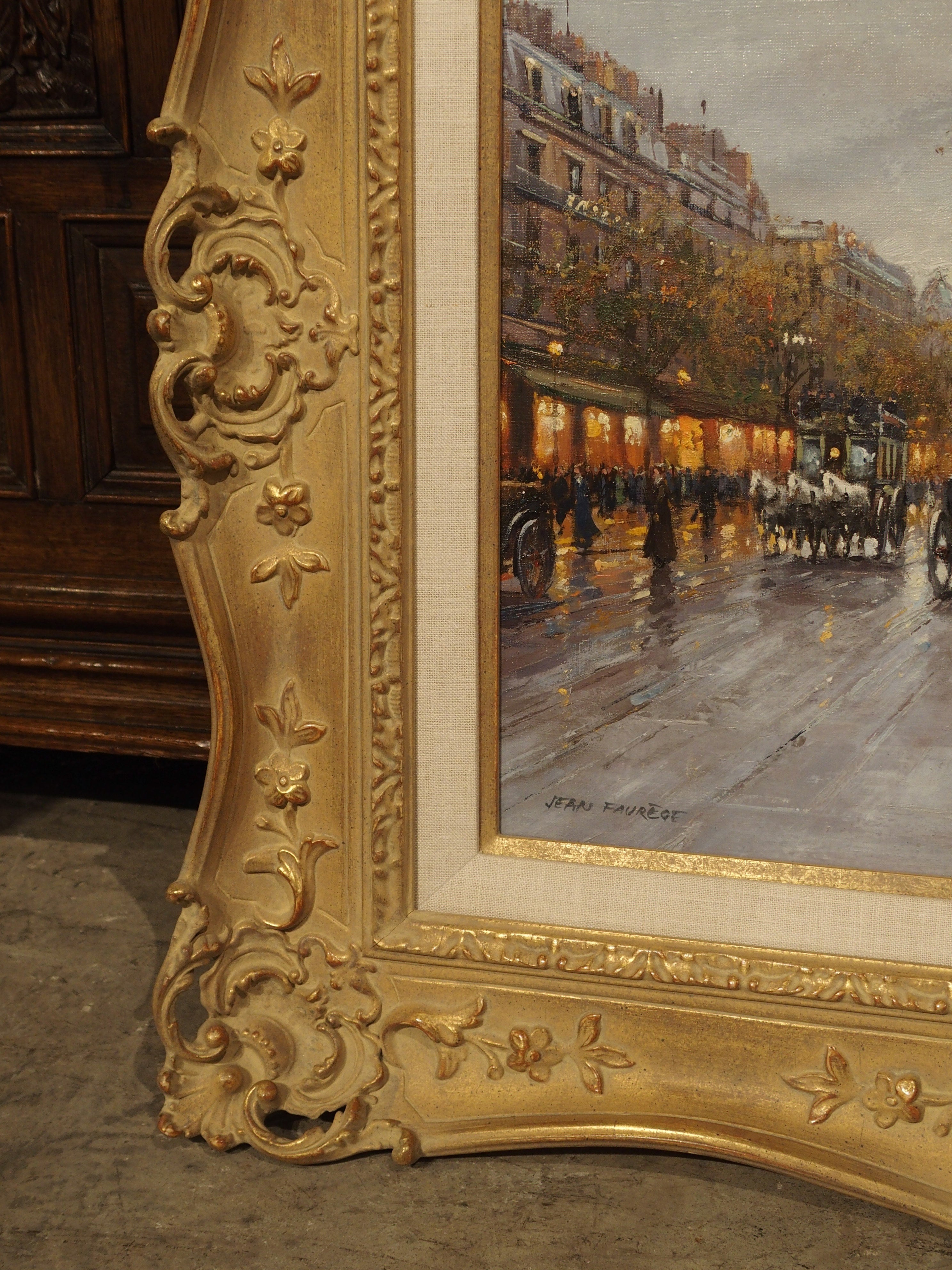 Pair Of Parisian Street Scene Paintings 1900s At 1stdibs