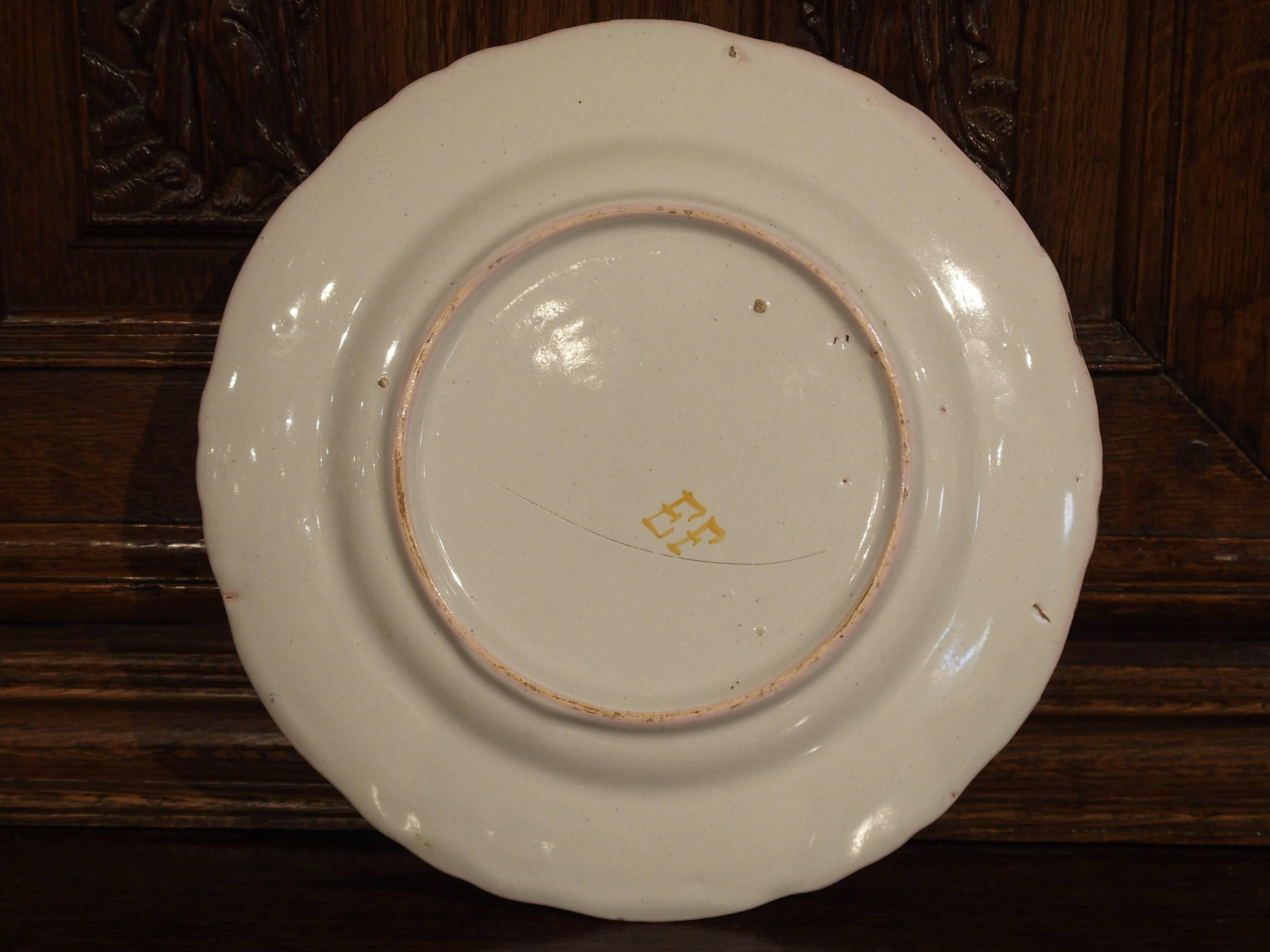 antique french faience plates