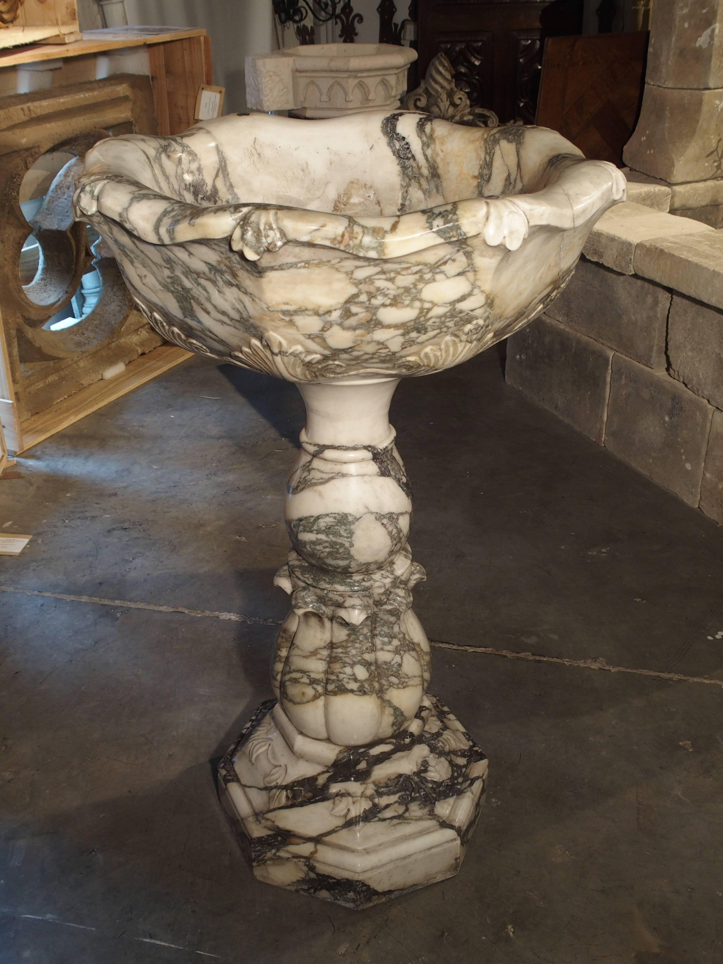 Elegant Calacatta Venato Marble Font from Italy 3