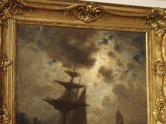 Peinture à l'huile française ancienne de Georges Maroniez