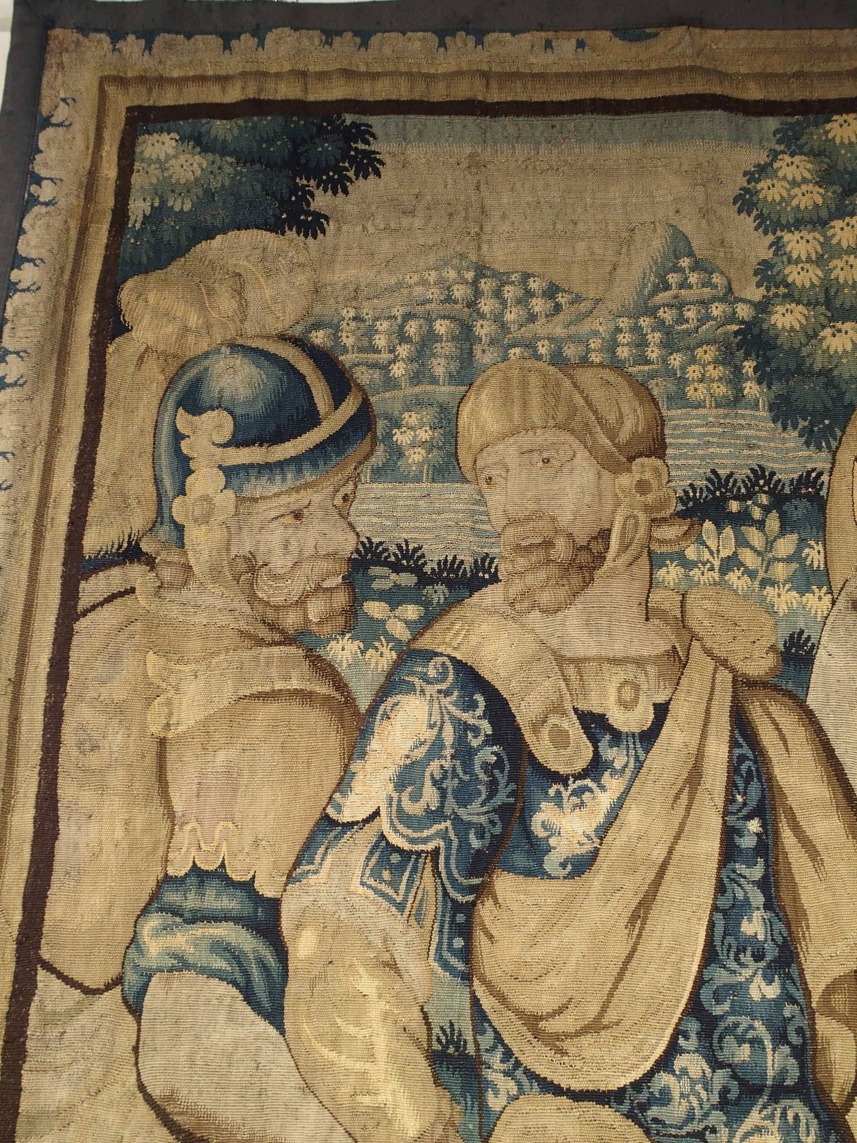 18th Century and Earlier 17th Century Wool Tapestry from Flanders