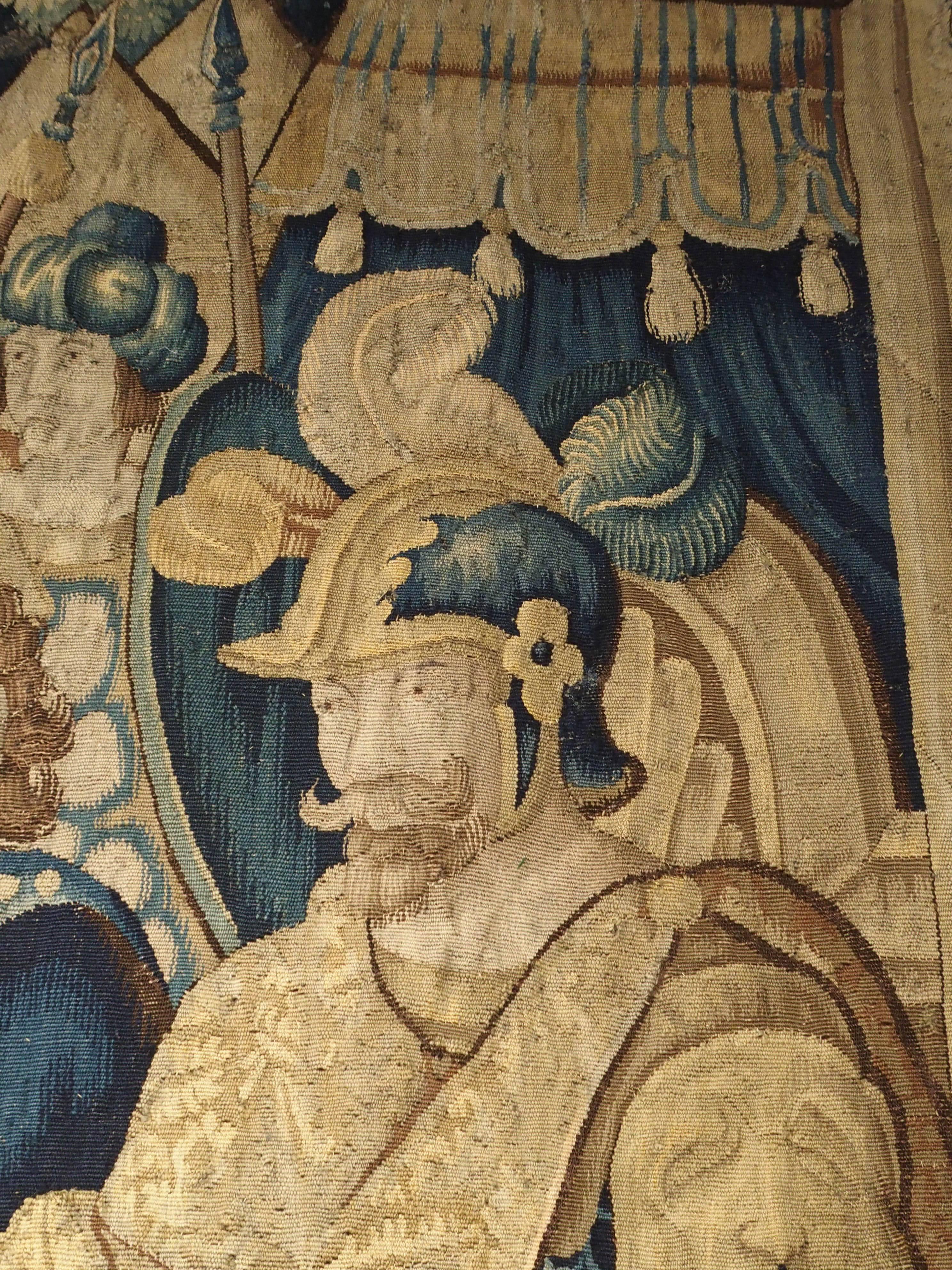 17th Century Wool Tapestry from Flanders 3