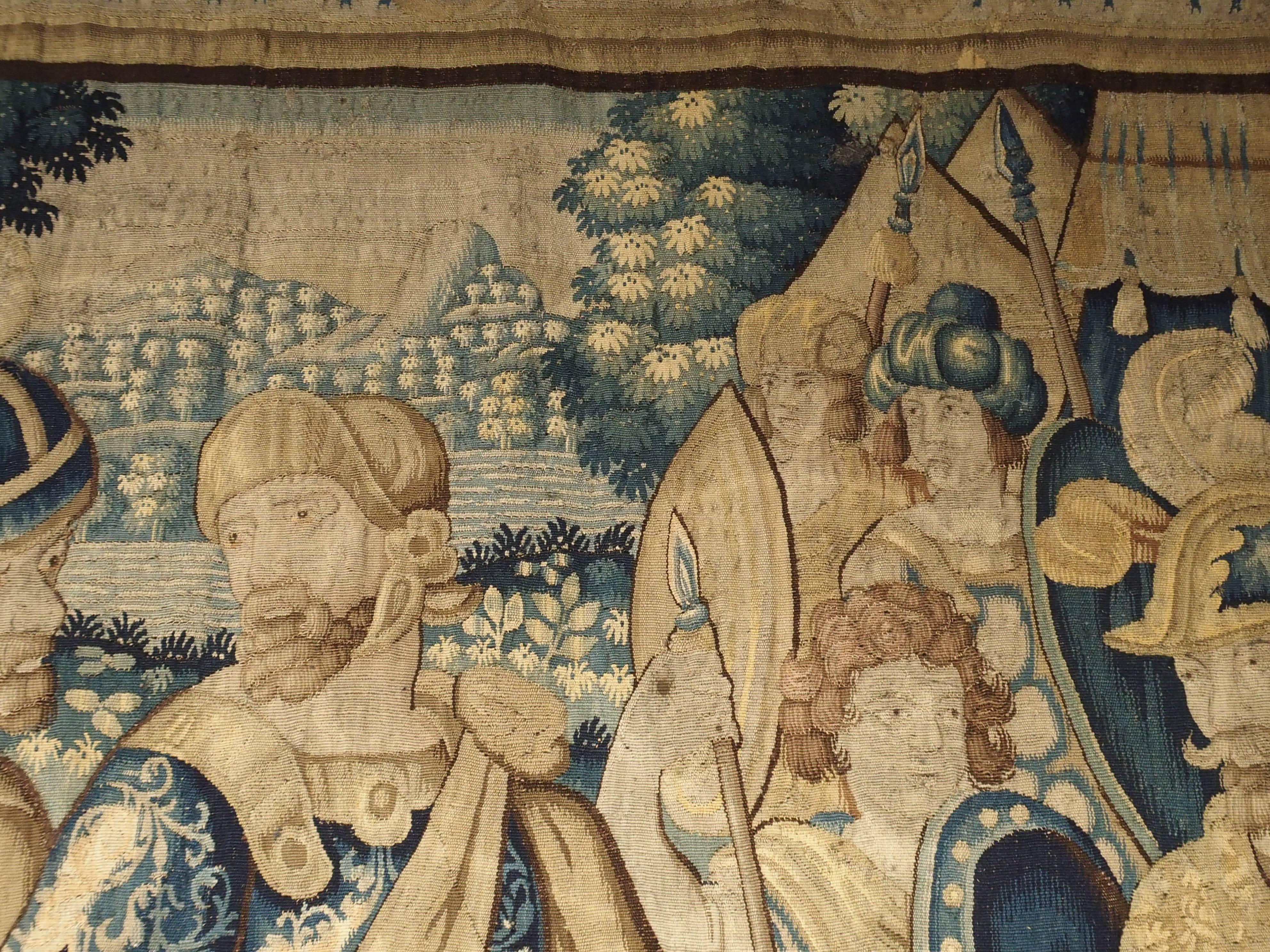 17th Century Wool Tapestry from Flanders 4