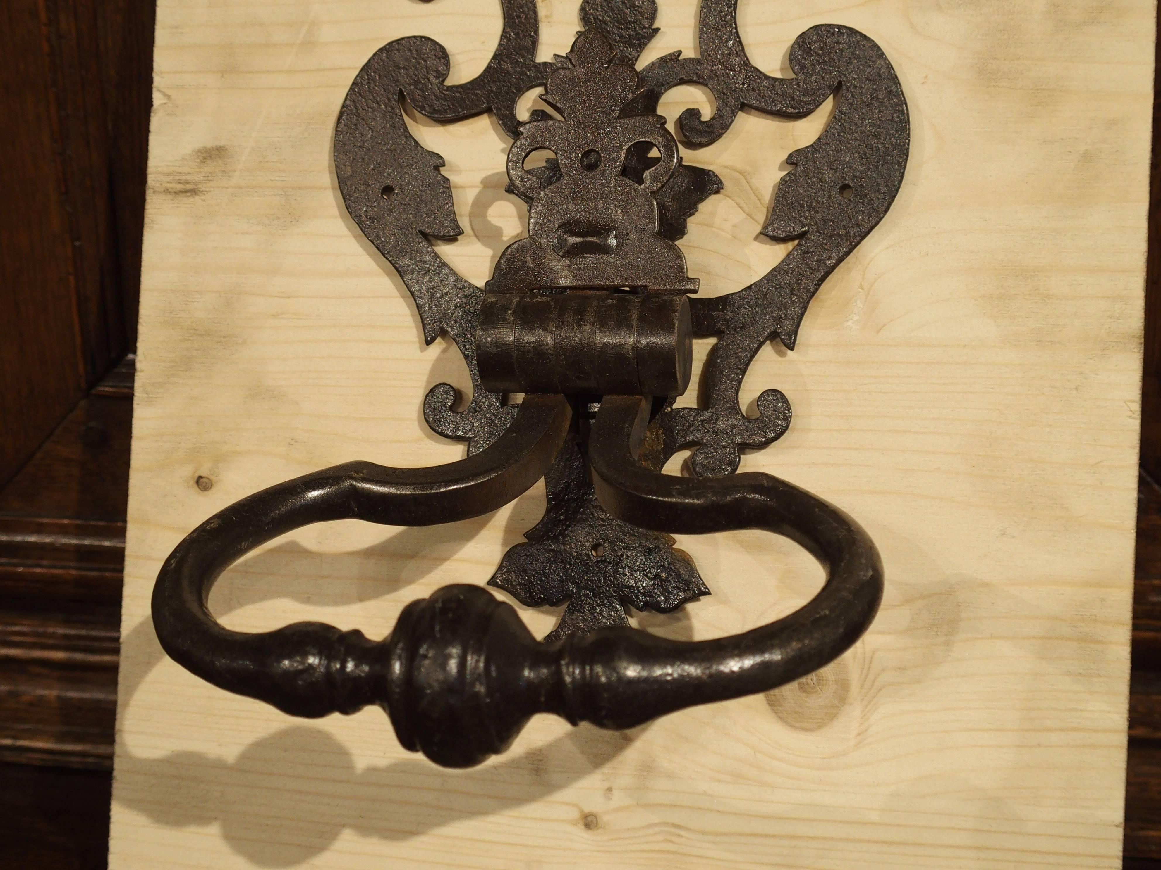 Large Cut Iron Chateau Door Knocker from France 3