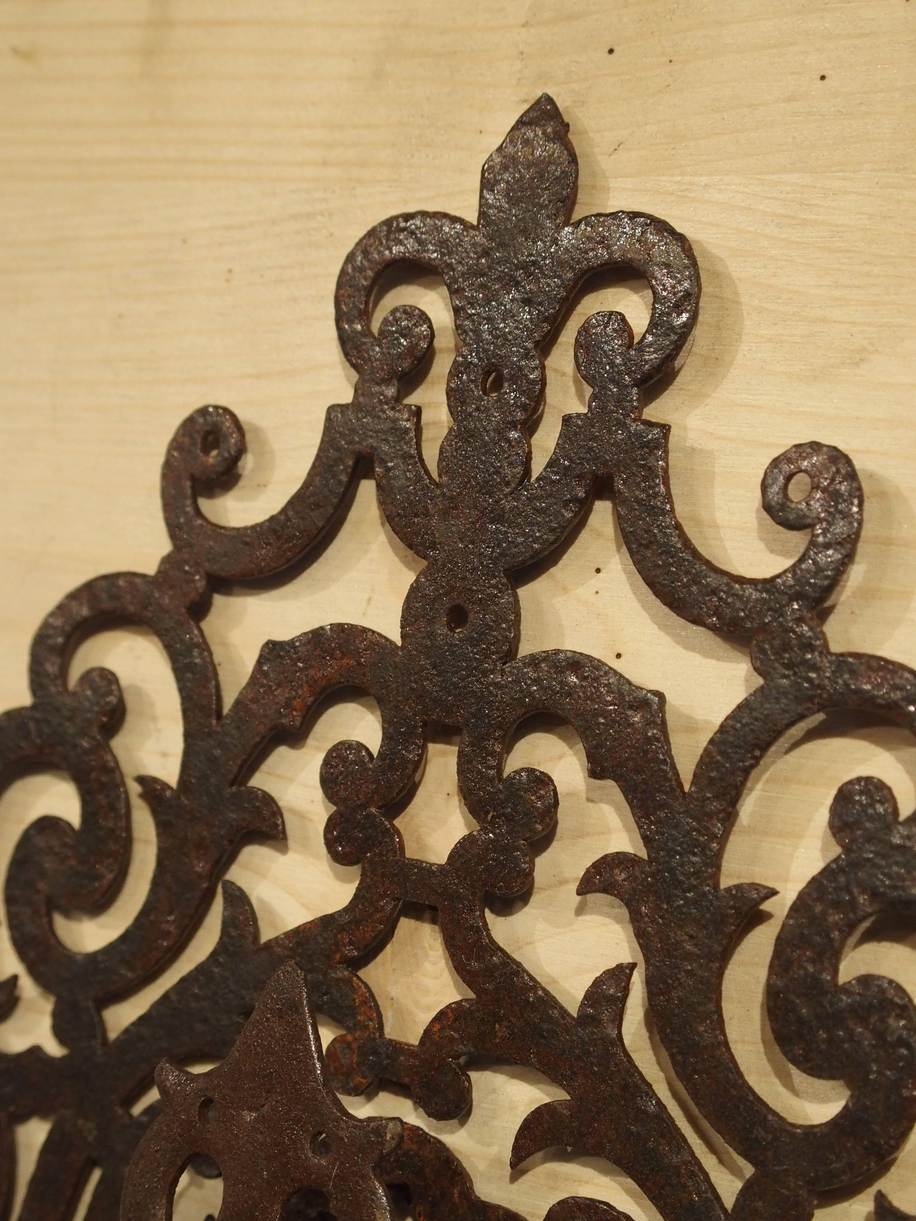 Large Cut Iron Chateau Door Knocker from France 1