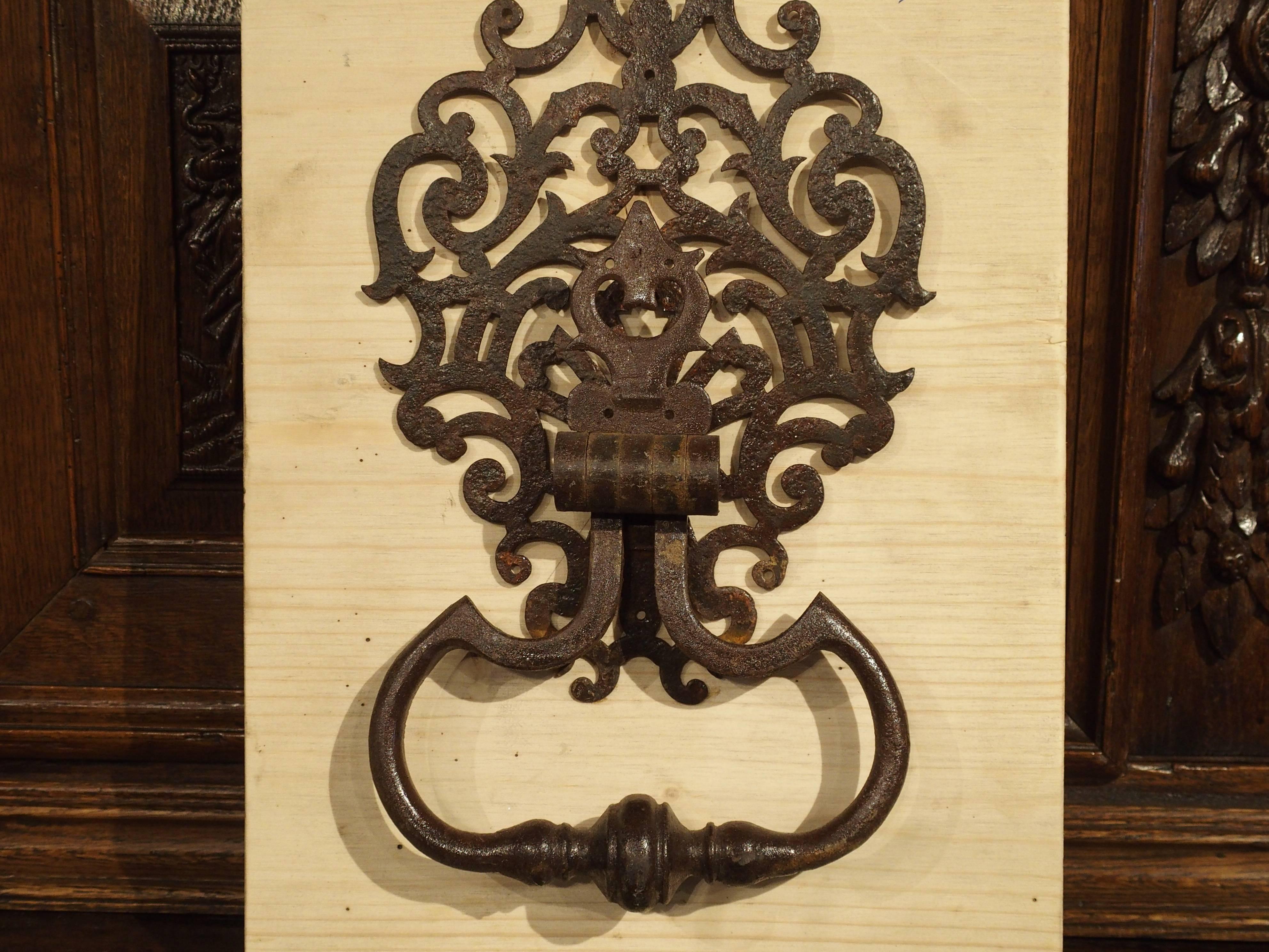 Large Cut Iron Chateau Door Knocker from France 2