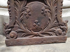 Arms of France, 19th Century Cast Iron Fireback
