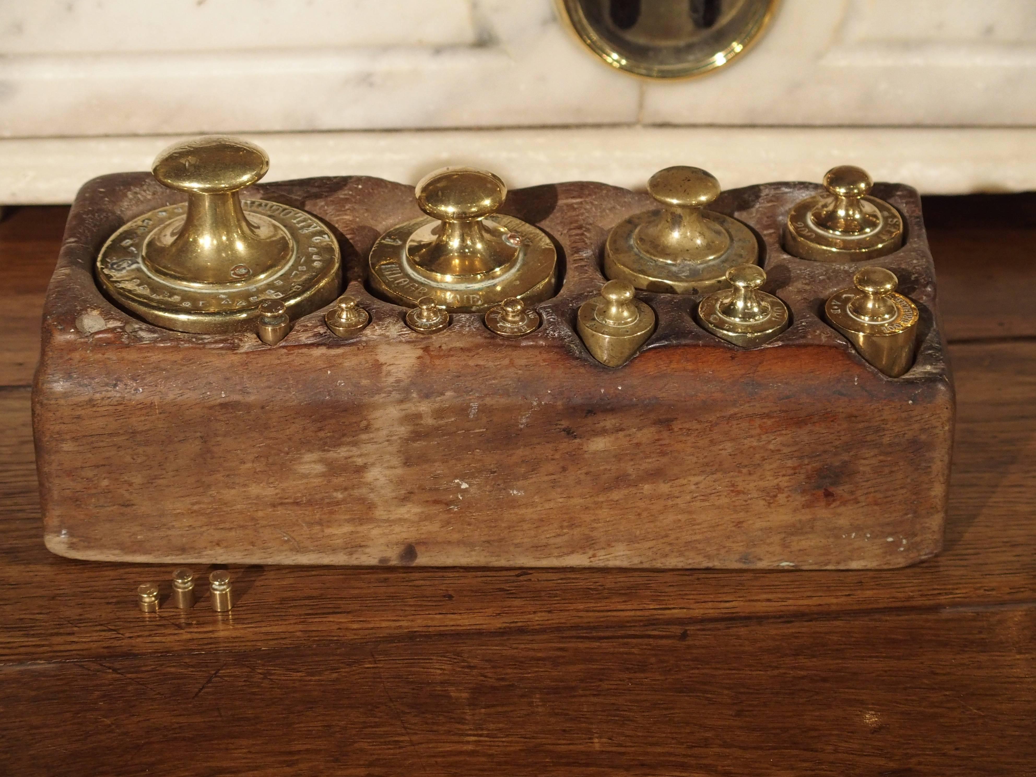 French Antique Marble and Brass Paris Boulangerie Scale, circa 1860
