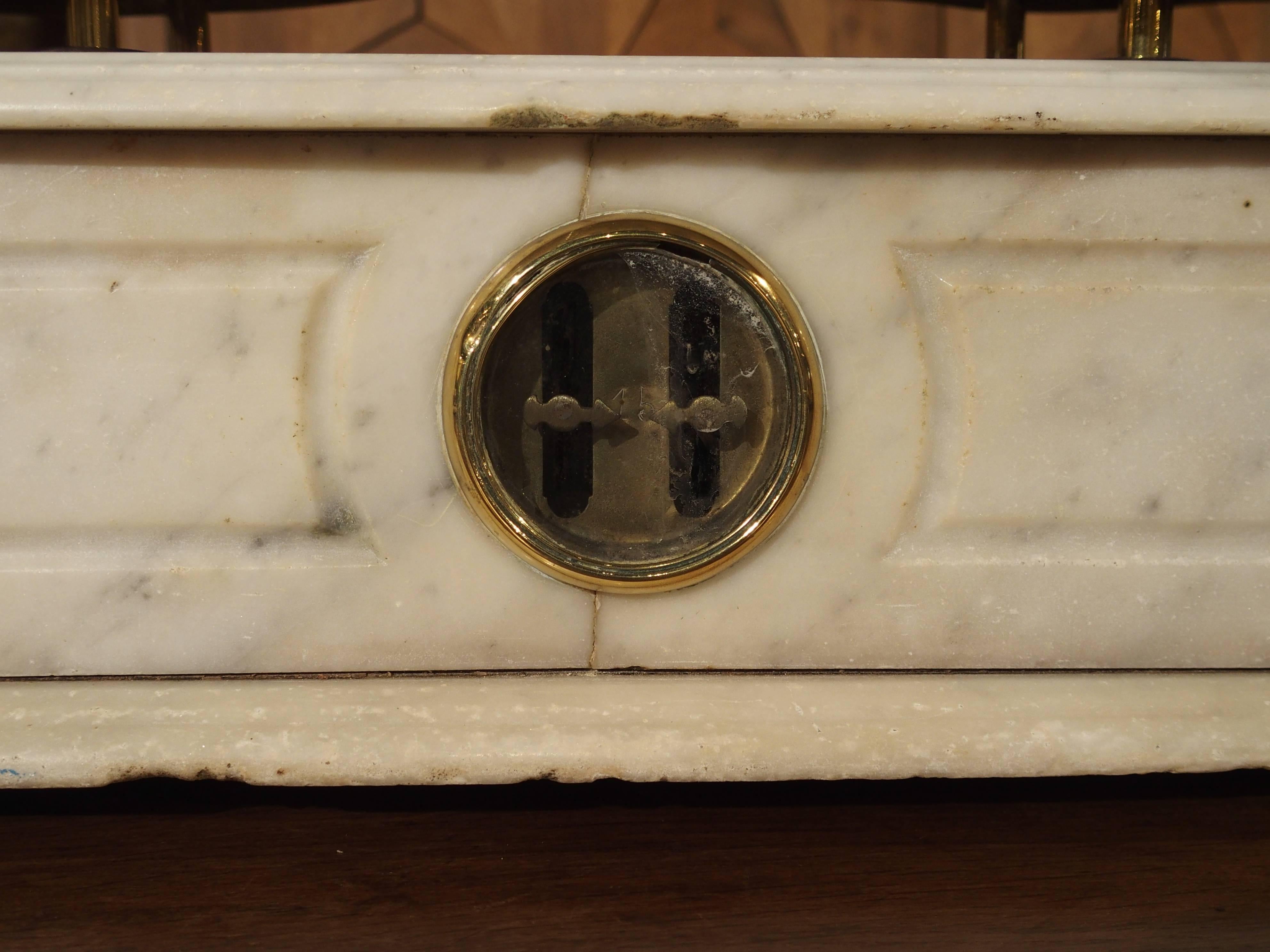 Wood Antique Marble and Brass Paris Boulangerie Scale, circa 1860