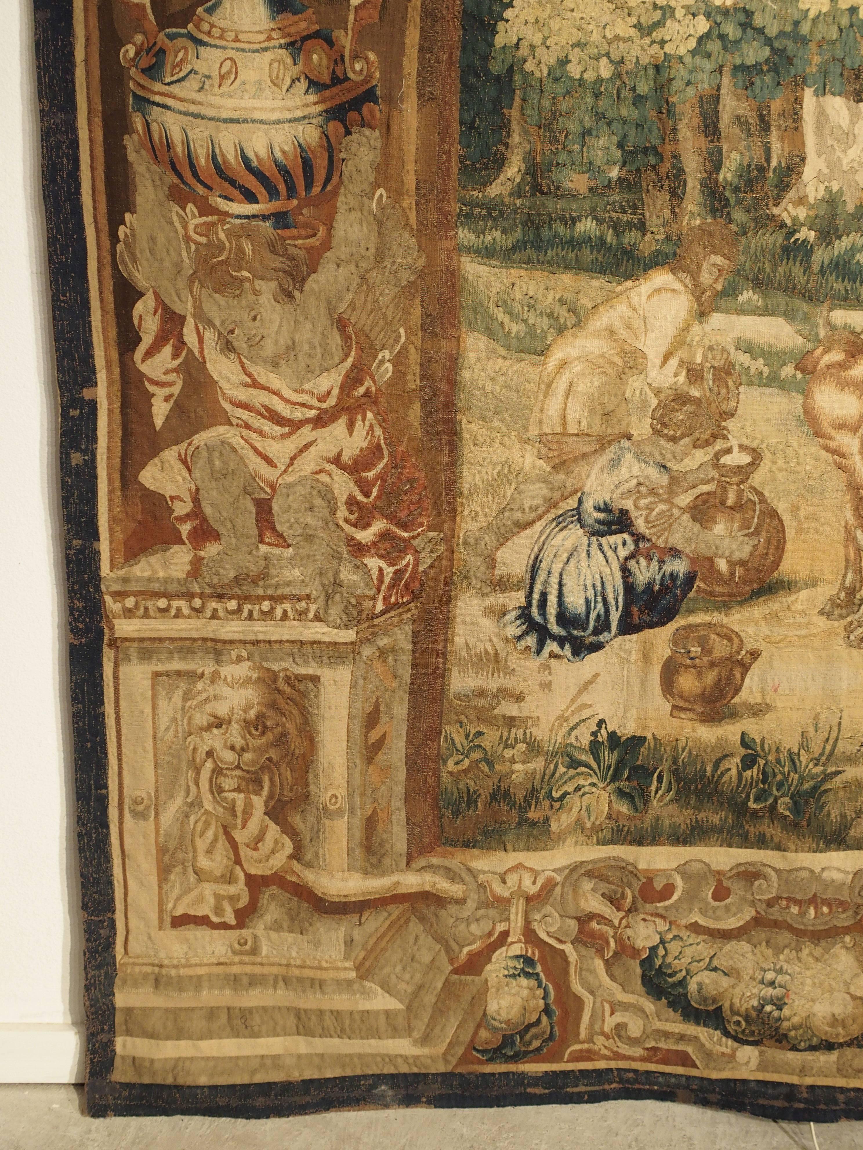 Wool Rare 17th Century Brussels Tapestry by Ian Van Leefdael
