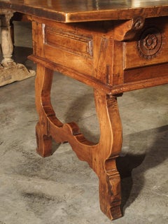 17th Century Catalan Walnut Wood Desk