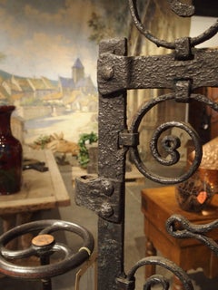 Pair of Scrolled Forged Iron Gates from France, 1800s