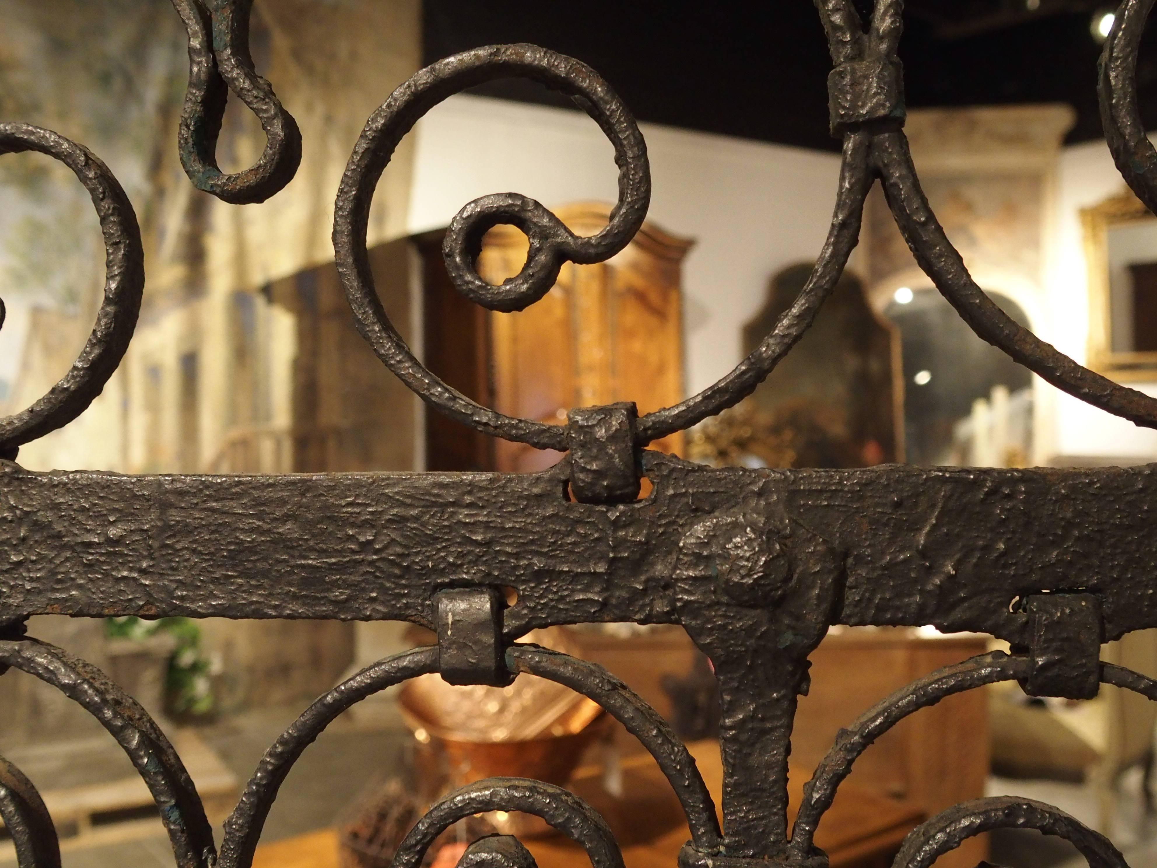 Pair of Scrolled Forged Iron Gates from France, 1800s 2