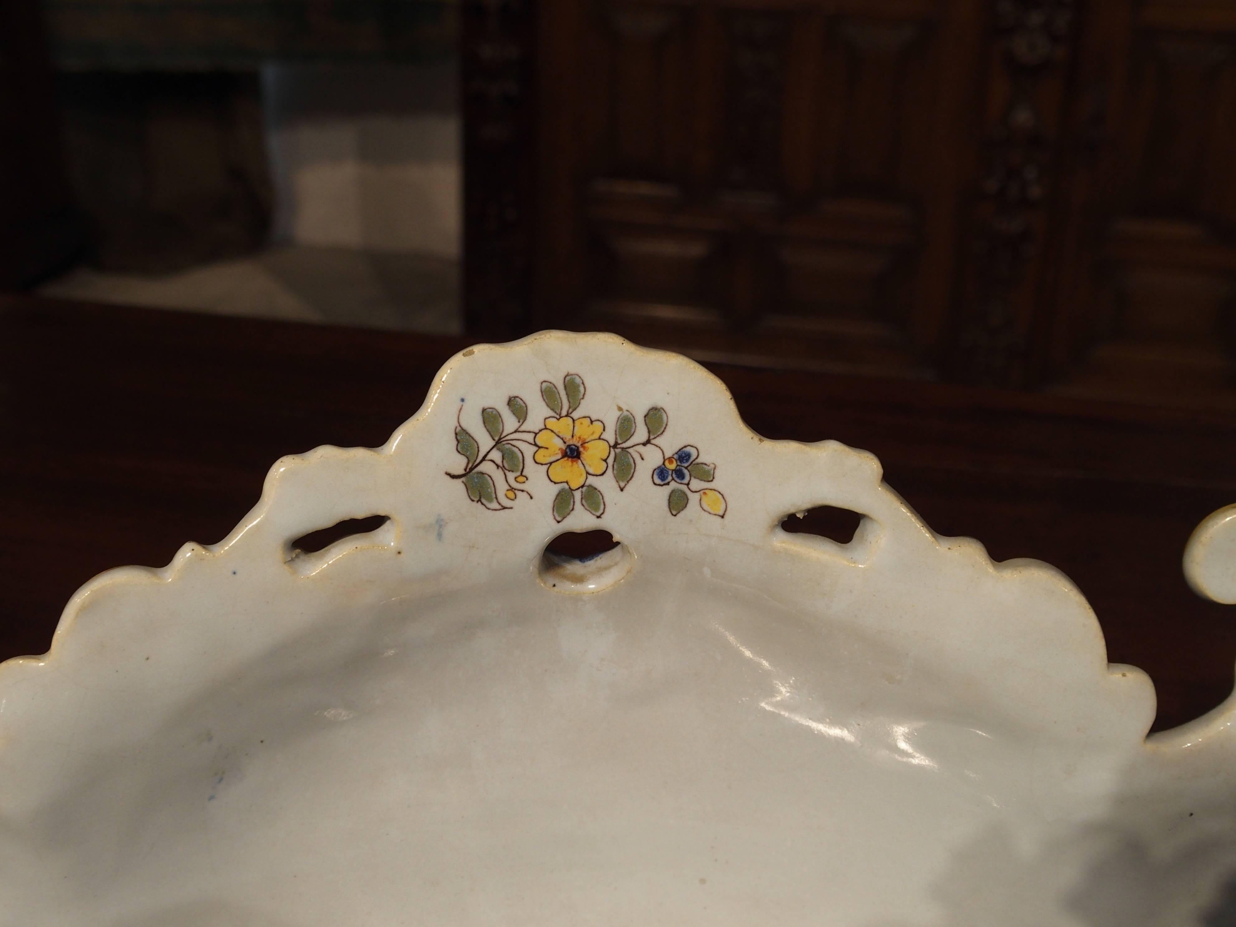 Antique Faience Jardiniere, Granville France, Early 1900s 3