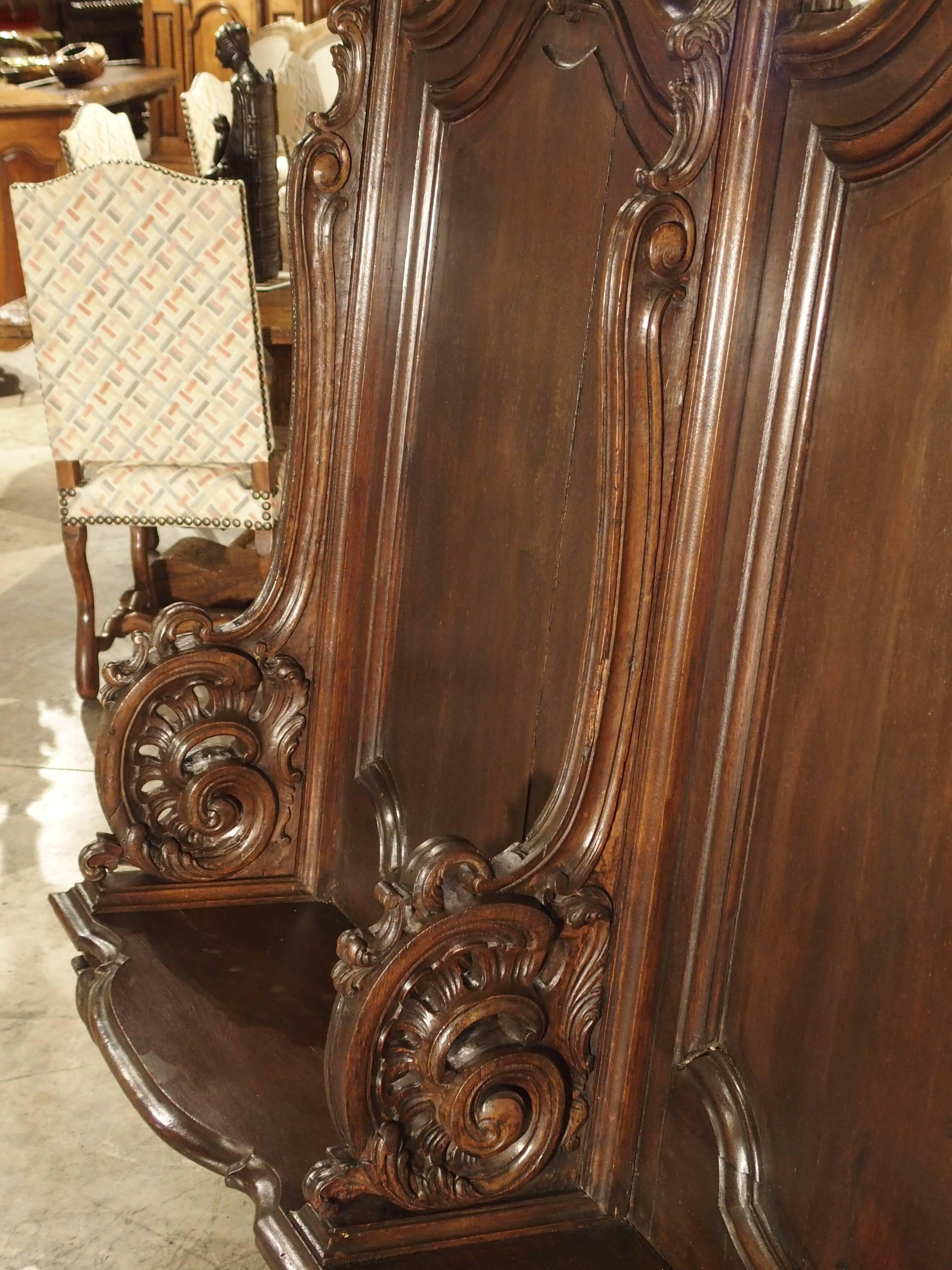 19th Century Sculpted Oak Stall from a Private Chapel in Liege, Belgium 3