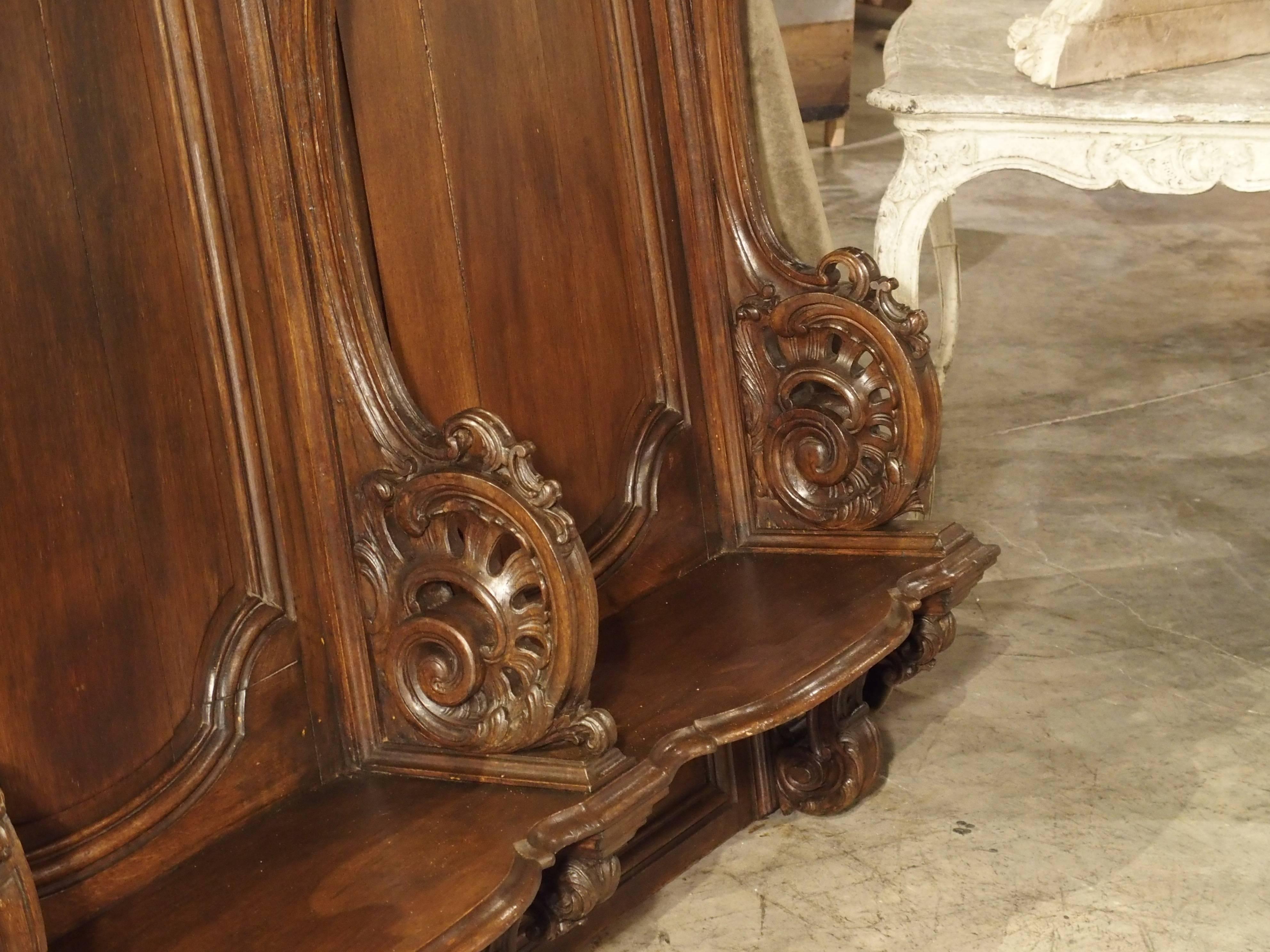 19th Century Sculpted Oak Stall from a Private Chapel in Liege, Belgium 2