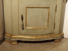 Pair of Painted and Gilt Corner Cabinets from Italy, circa 1870