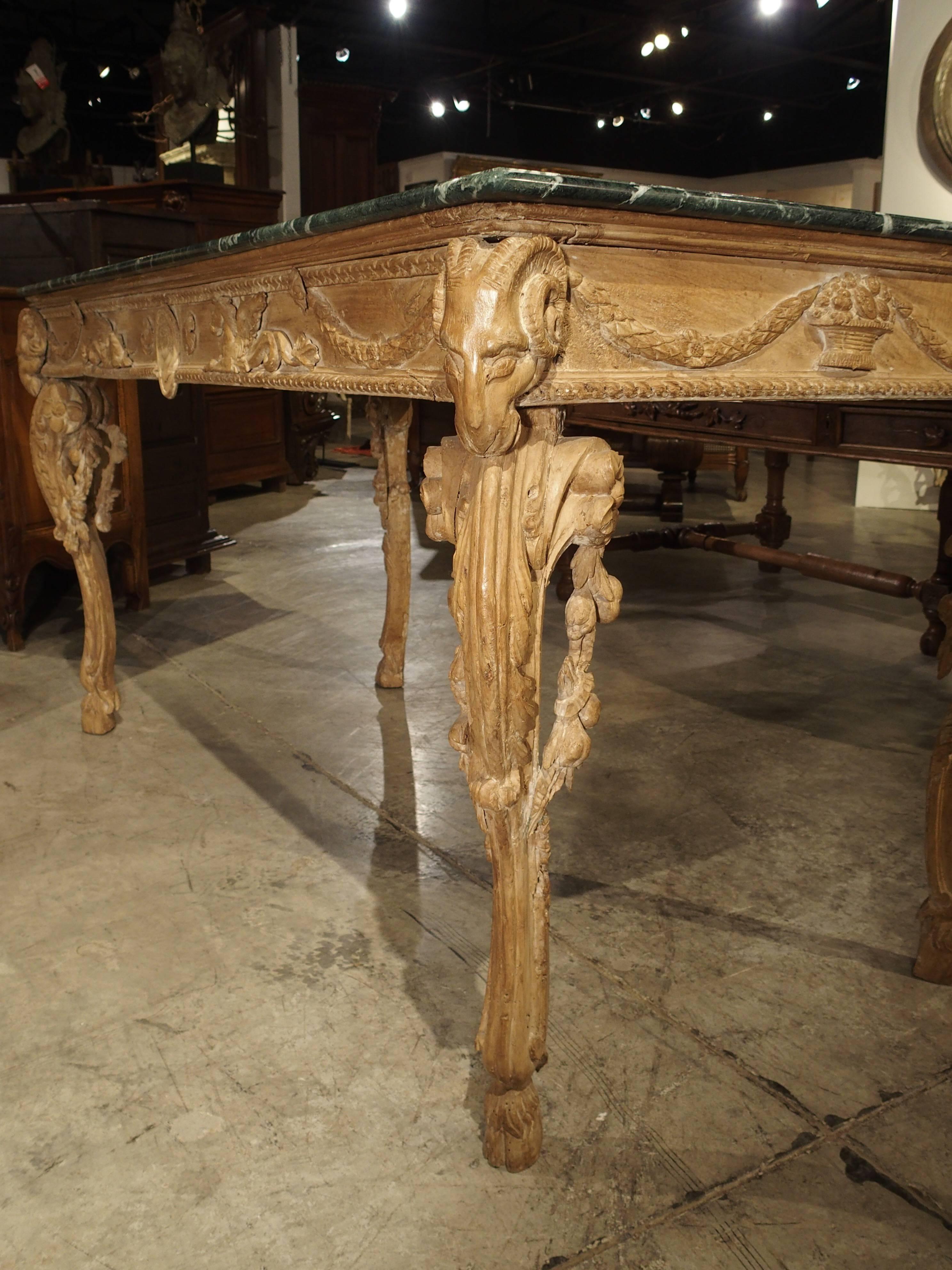 Antique English Limewood Console Table, circa 1785 In Good Condition In Dallas, TX