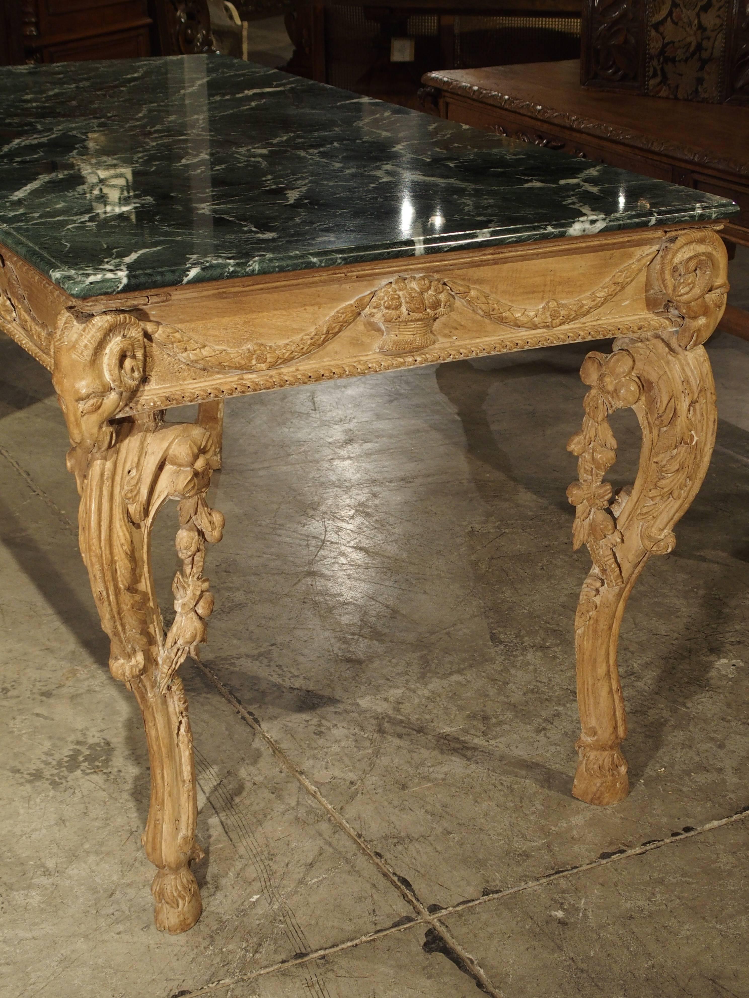 Wood Antique English Limewood Console Table, circa 1785