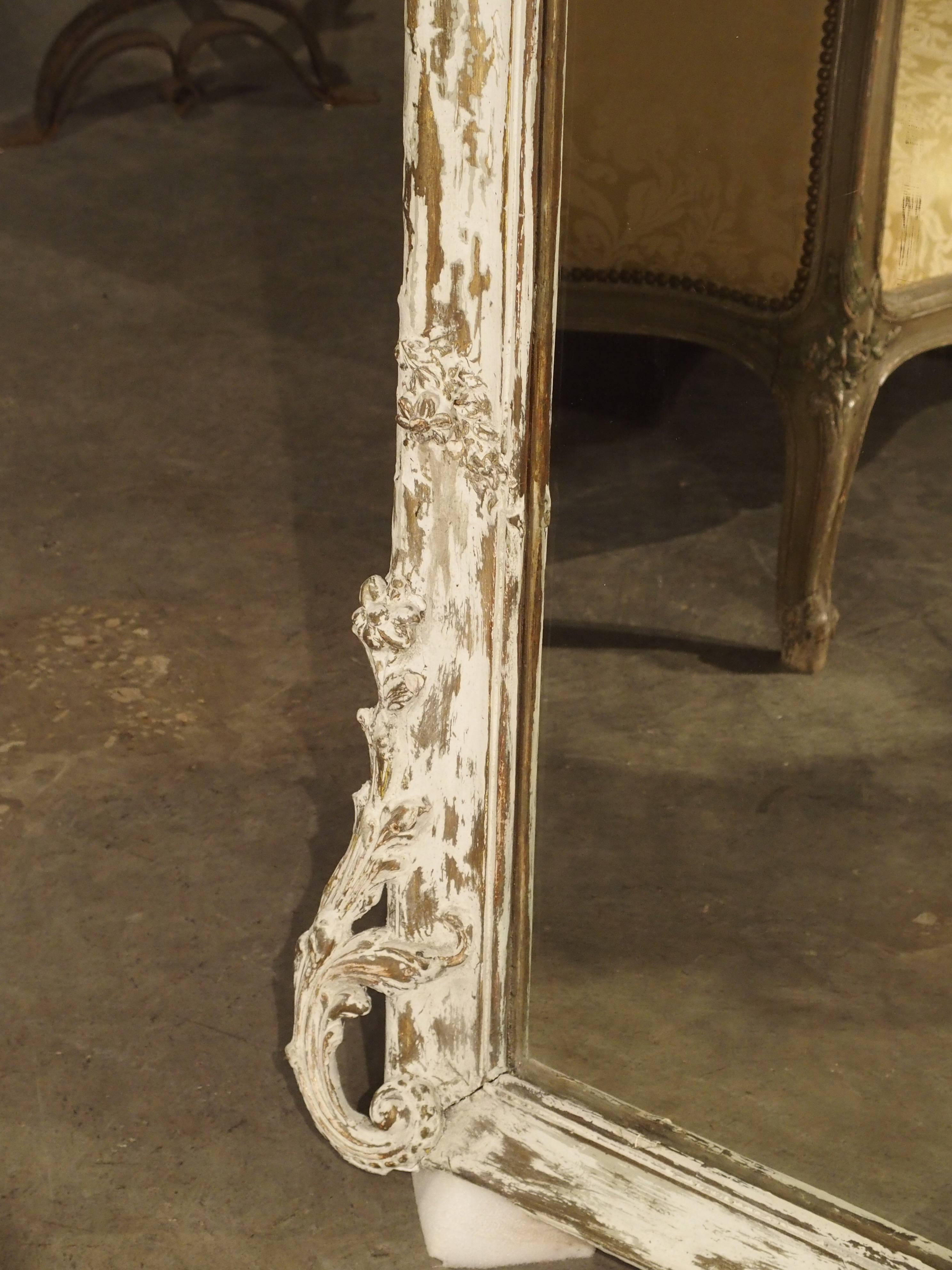 Large 19th Century Louis XV Style Painted Mirror from France 1
